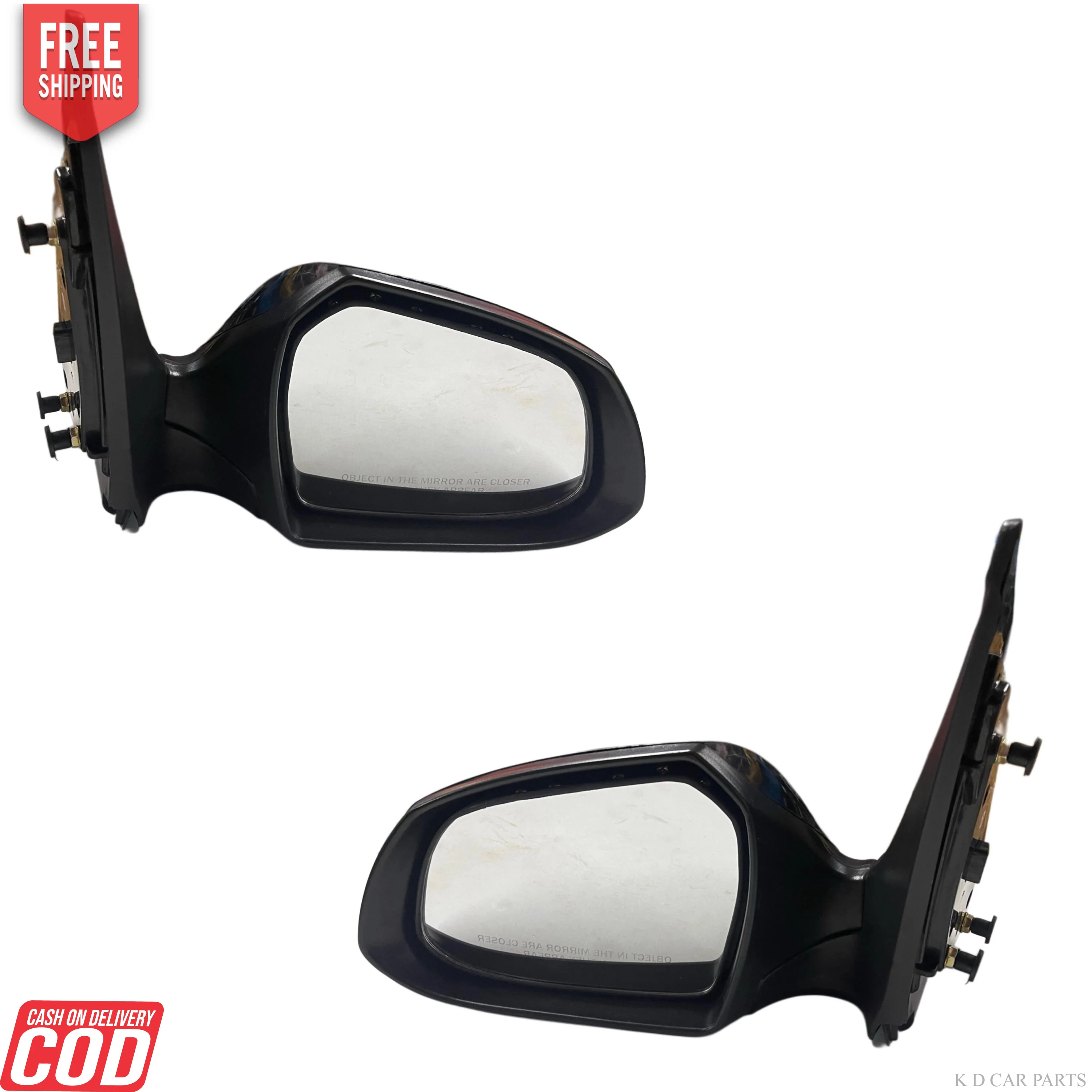 K D Side/Door Mirror for Hyundai Xcent/ I10 Grand Electrical Motor With Indicator (Without Power Fold)(Black) WITH COUPLER