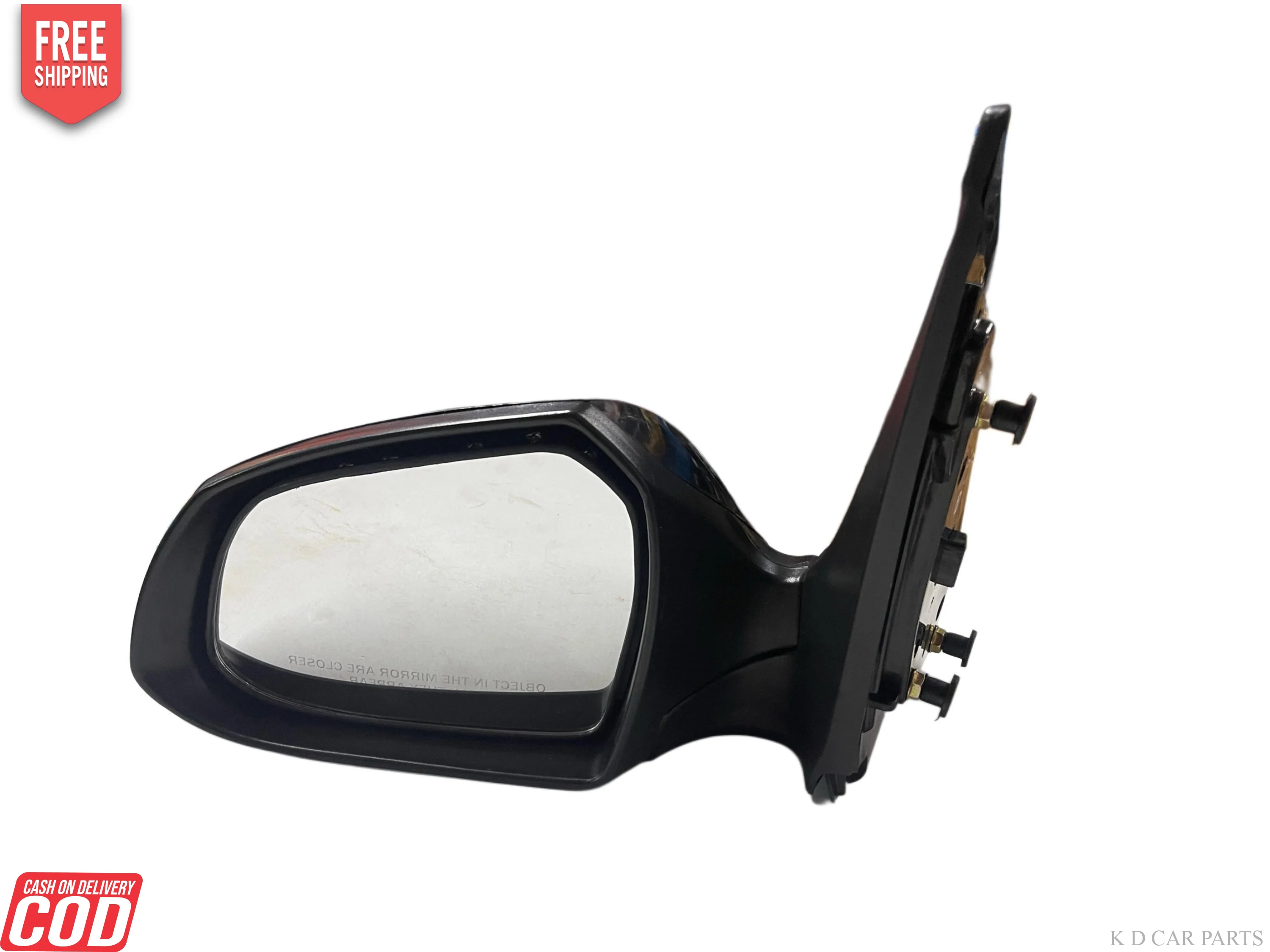 K D Side/Door Mirror for Hyundai Xcent/ I10 Grand Electrical Motor With Indicator (Without Power Fold)(Black) WITH COUPLER - Image 3
