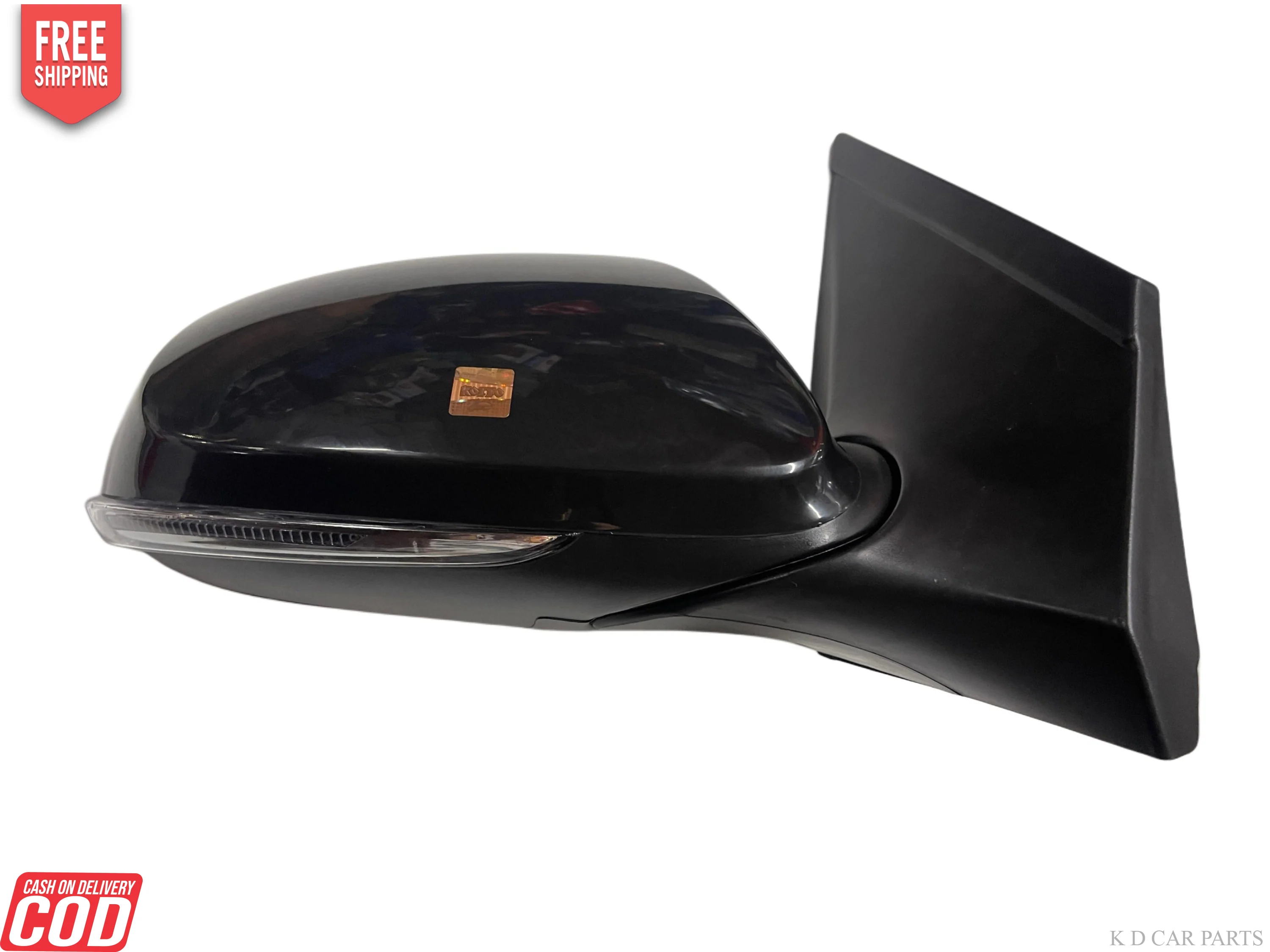 K D Side/Door Mirror for Hyundai Xcent/ I10 Grand Electrical Motor With Indicator (Without Power Fold)(Black) WITH COUPLER - Image 4