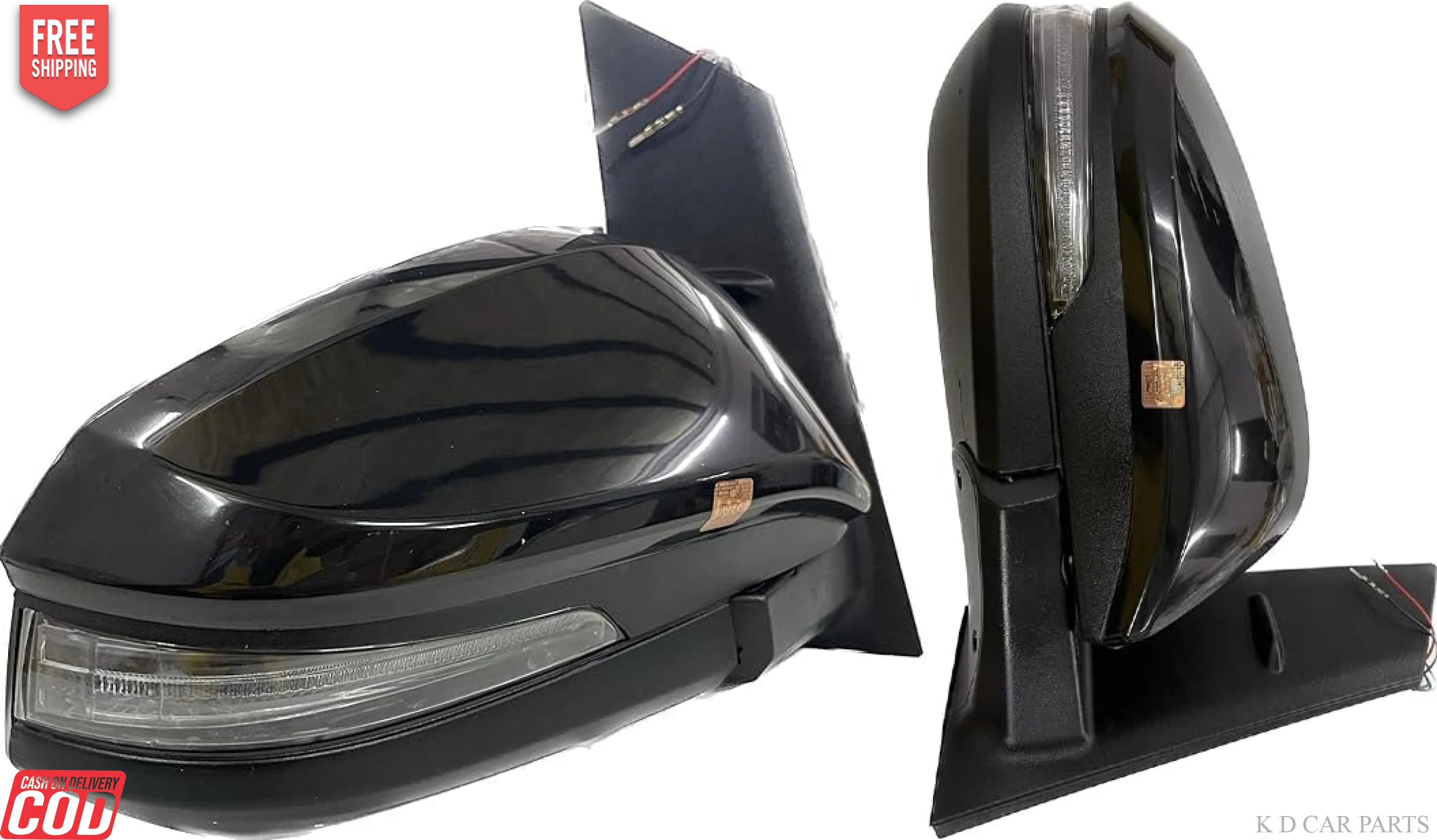 K D Side/Door Mirror for Toyota Innova Crysta With Indicator Motor 5 Wire Non-Autofold(Black) WITH COUPLER - Image 12