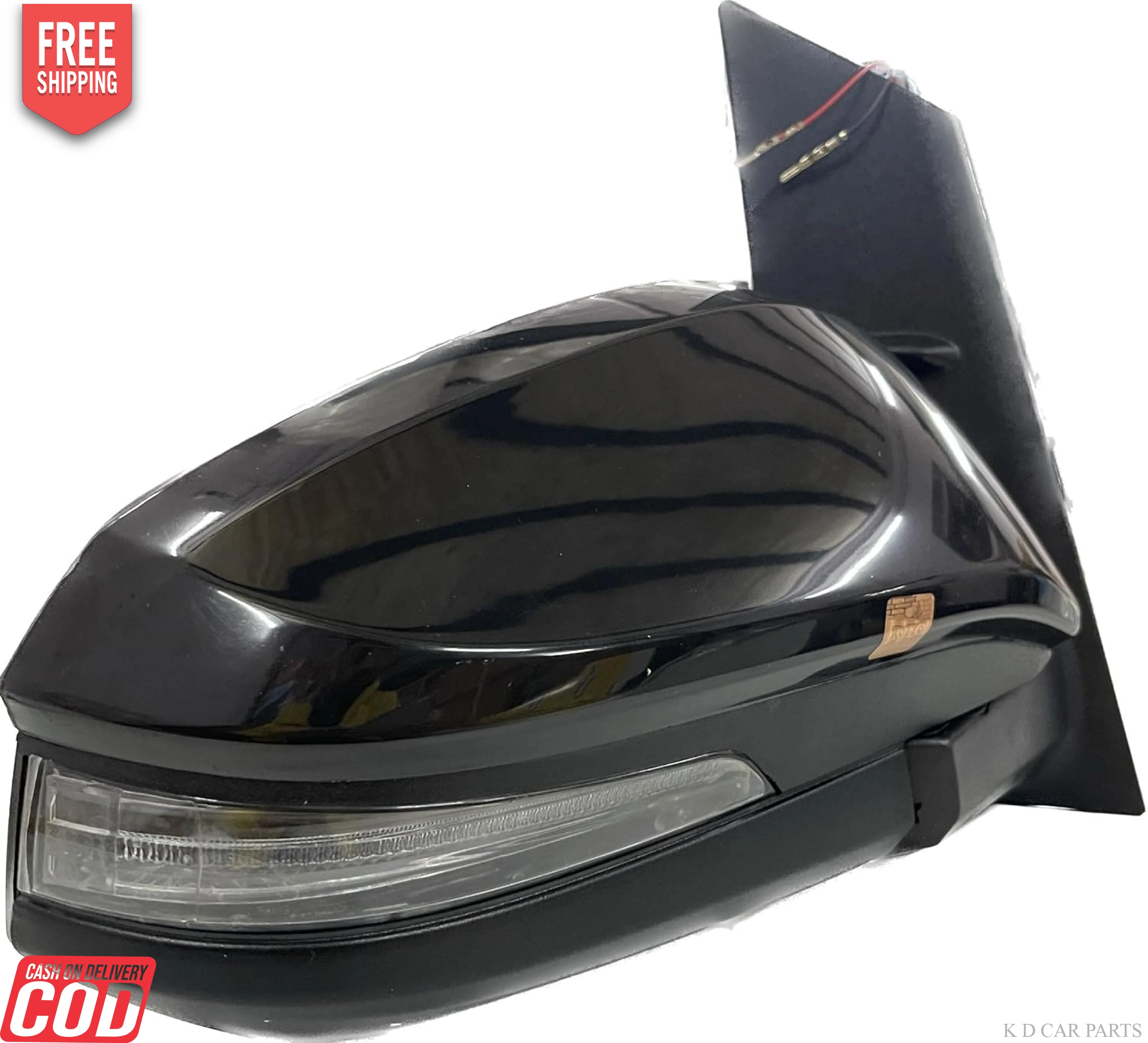 K D Side/Door Mirror for Toyota Innova Crysta With Indicator Motor 5 Wire Non-Autofold(Black) WITH COUPLER - Image 9