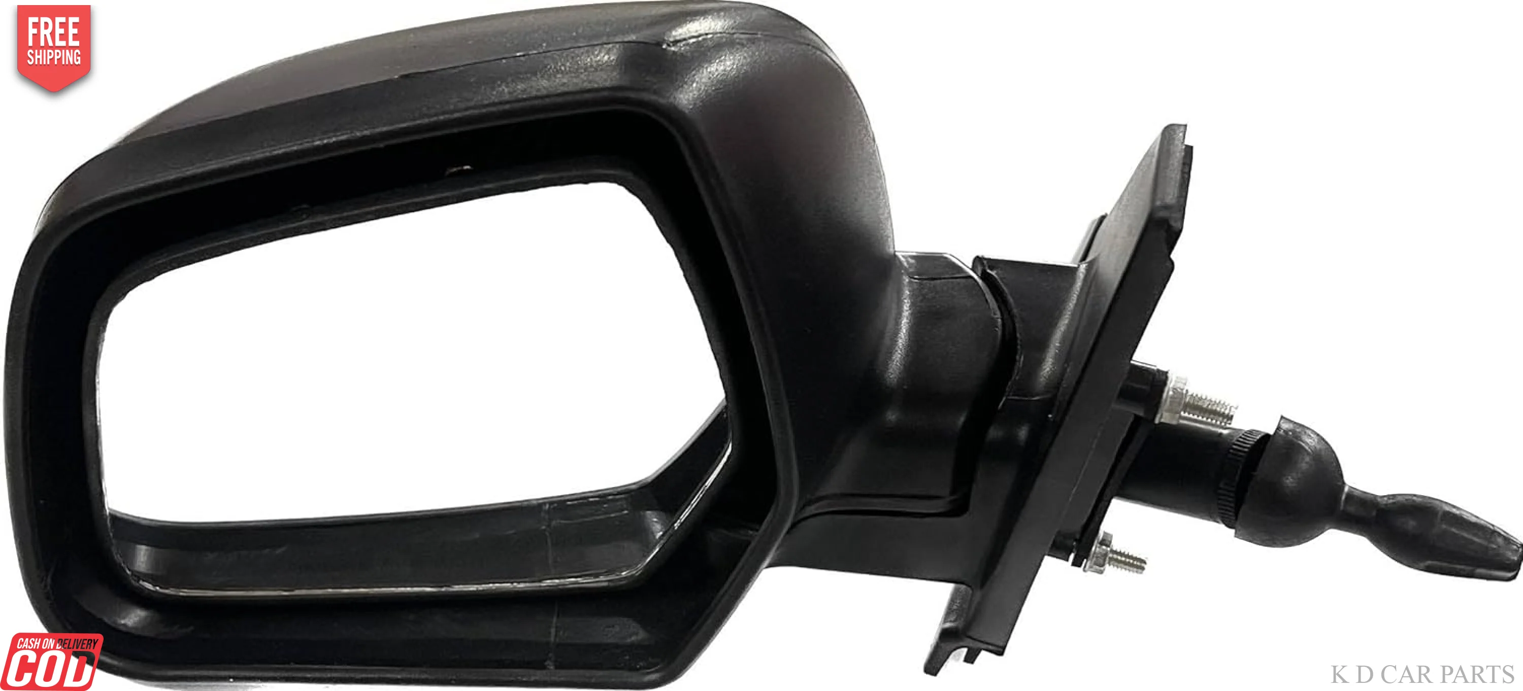 K D Side/Door Mirror for Mahindra KUV 100 Adjustable(Black) - Image 2