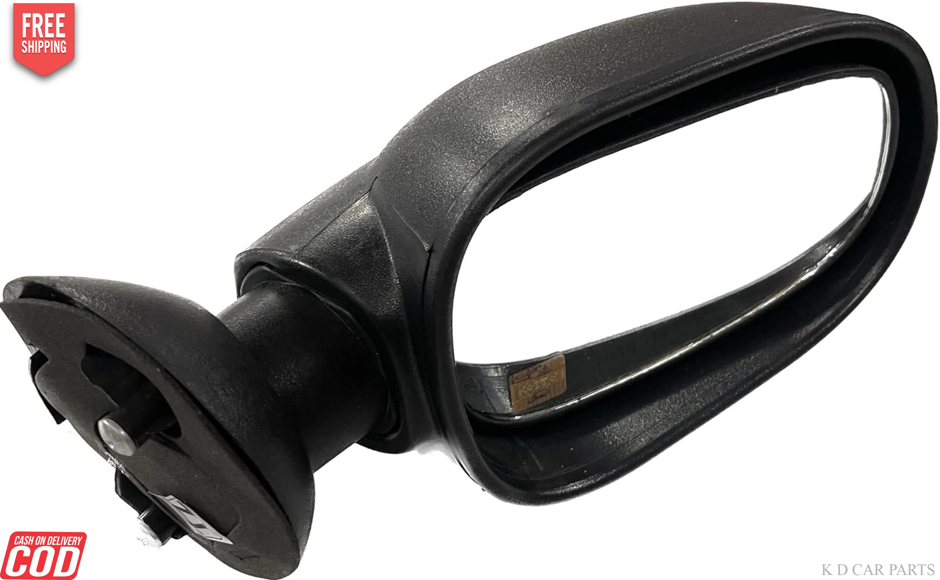 K D Side/Door Mirror for Mahindra Logan LX Non-Adjustable(Black)