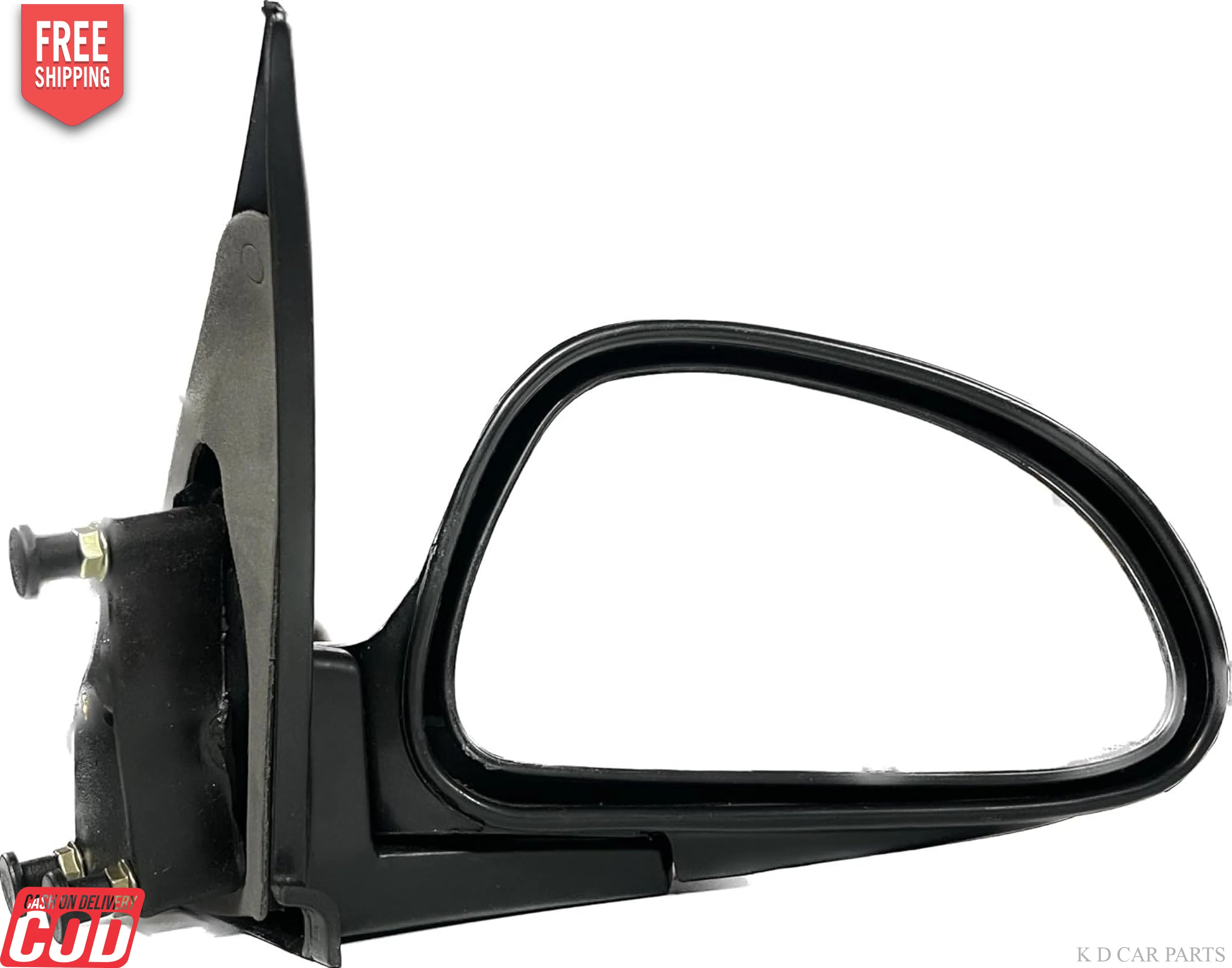 K D Side/Door Mirror for Maruti Alto 800 LX Non- Adjustable(Black)