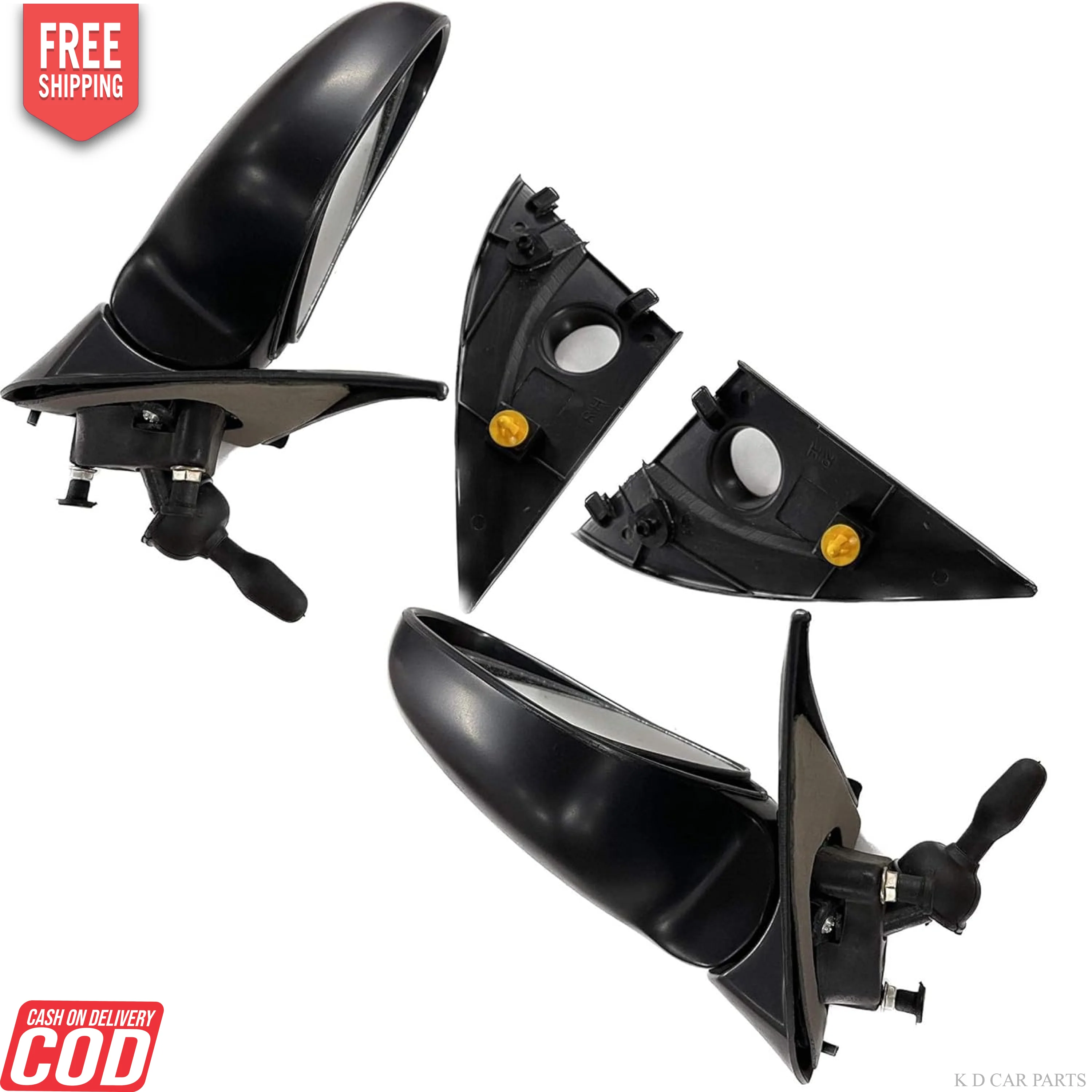 K D Side/Door Mirror for Maruti Alto 800 VX Adjustable(Black) - Image 9