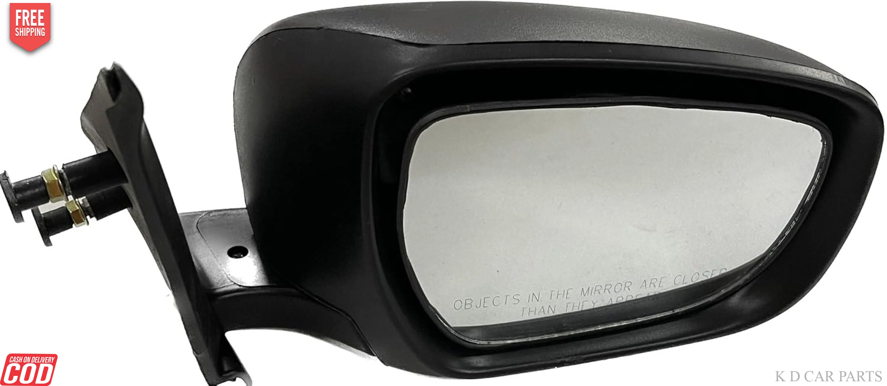 K D Side/Door Mirror for Maruti Dzire 2017- Now Non- Adjustable LX (Black) - Image 4