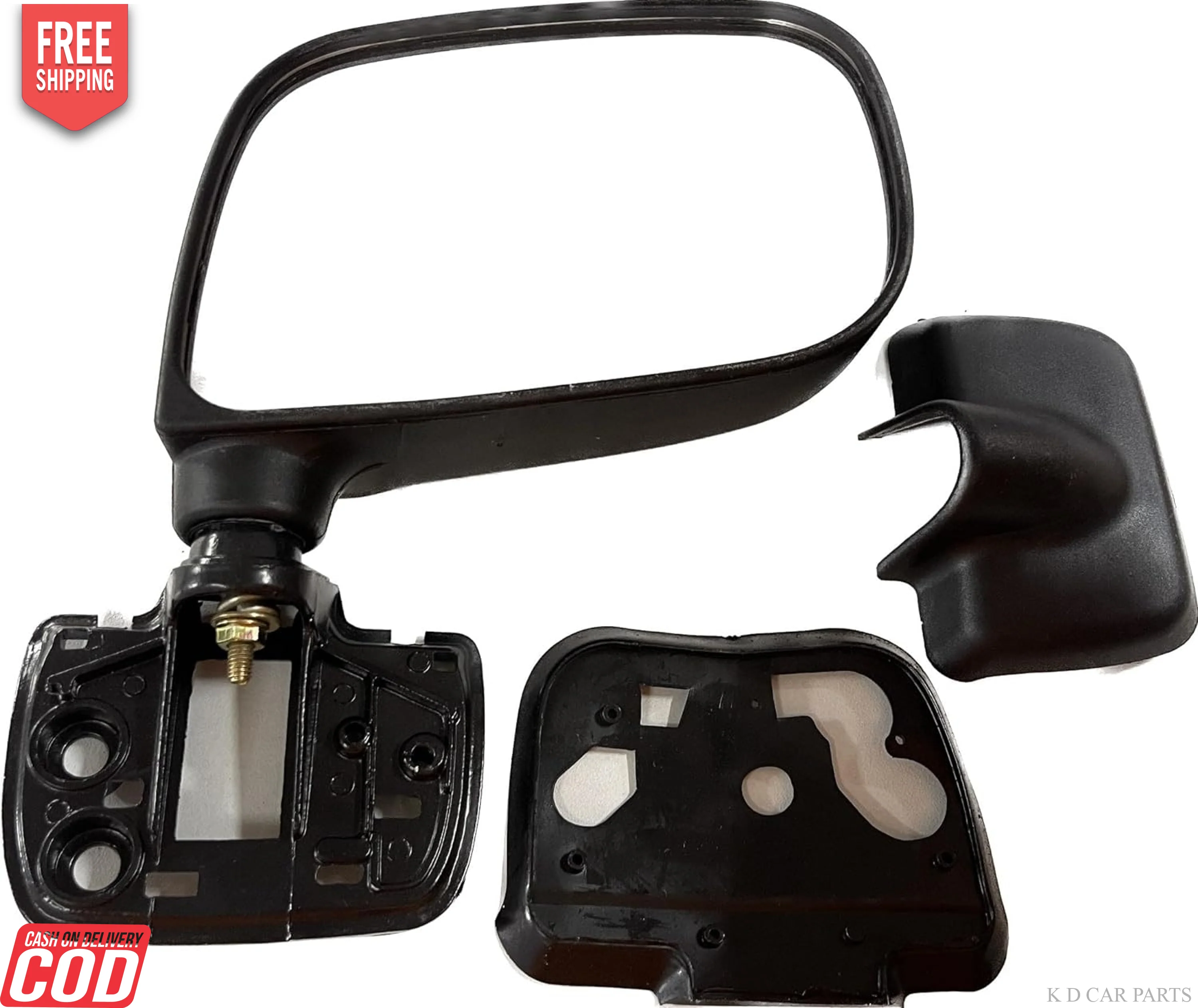 K D Side/Door Mirror for Maruti Zen Estilo (Black)