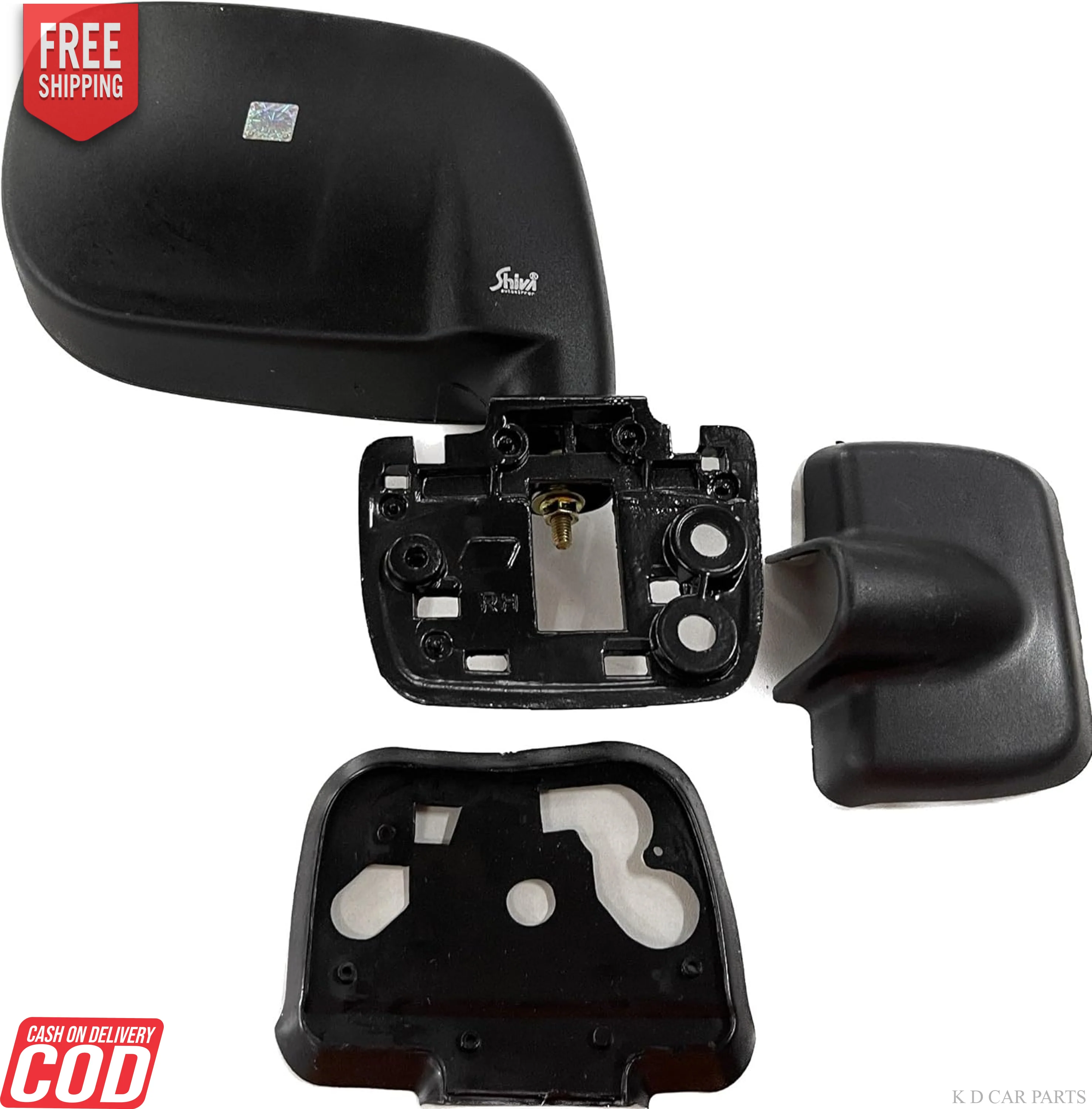 K D Side/Door Mirror for Maruti Zen Estilo (Black) - Image 5