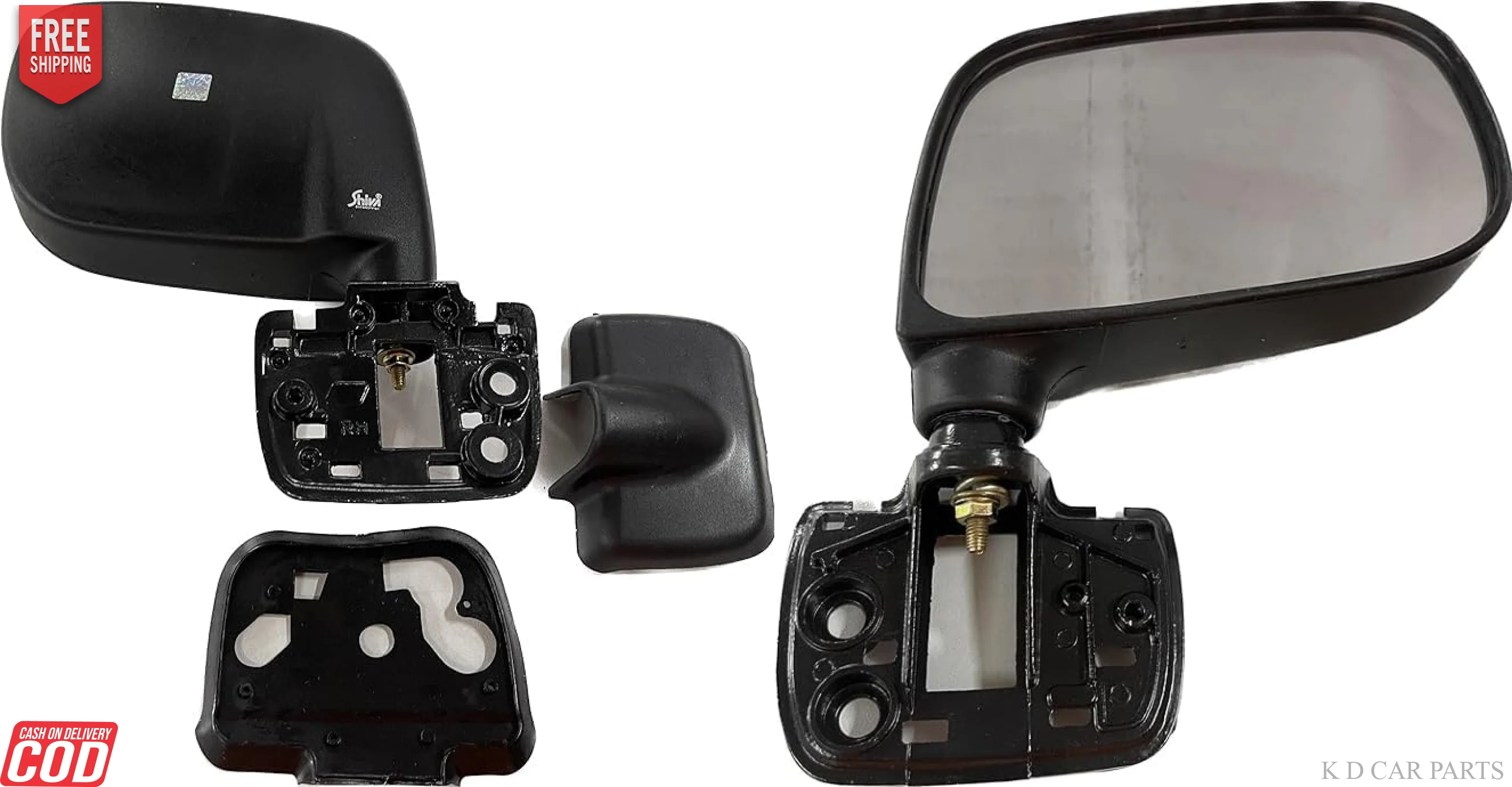 K D Side/Door Mirror for Maruti Zen Estilo (Black) - Image 7
