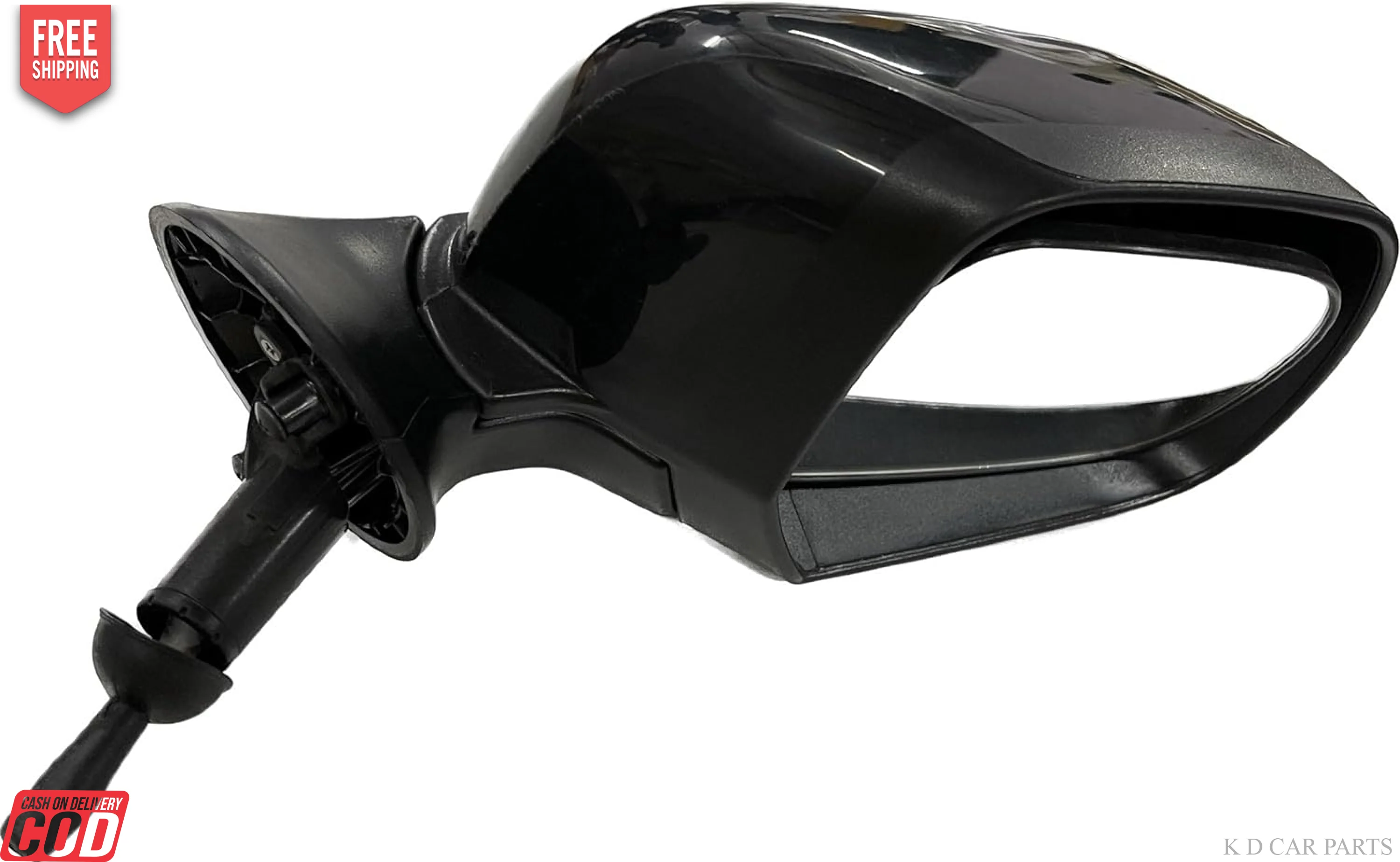 K D Side/Door Mirror for Renault Duster/Verito/Terrano Adjustable(Black)