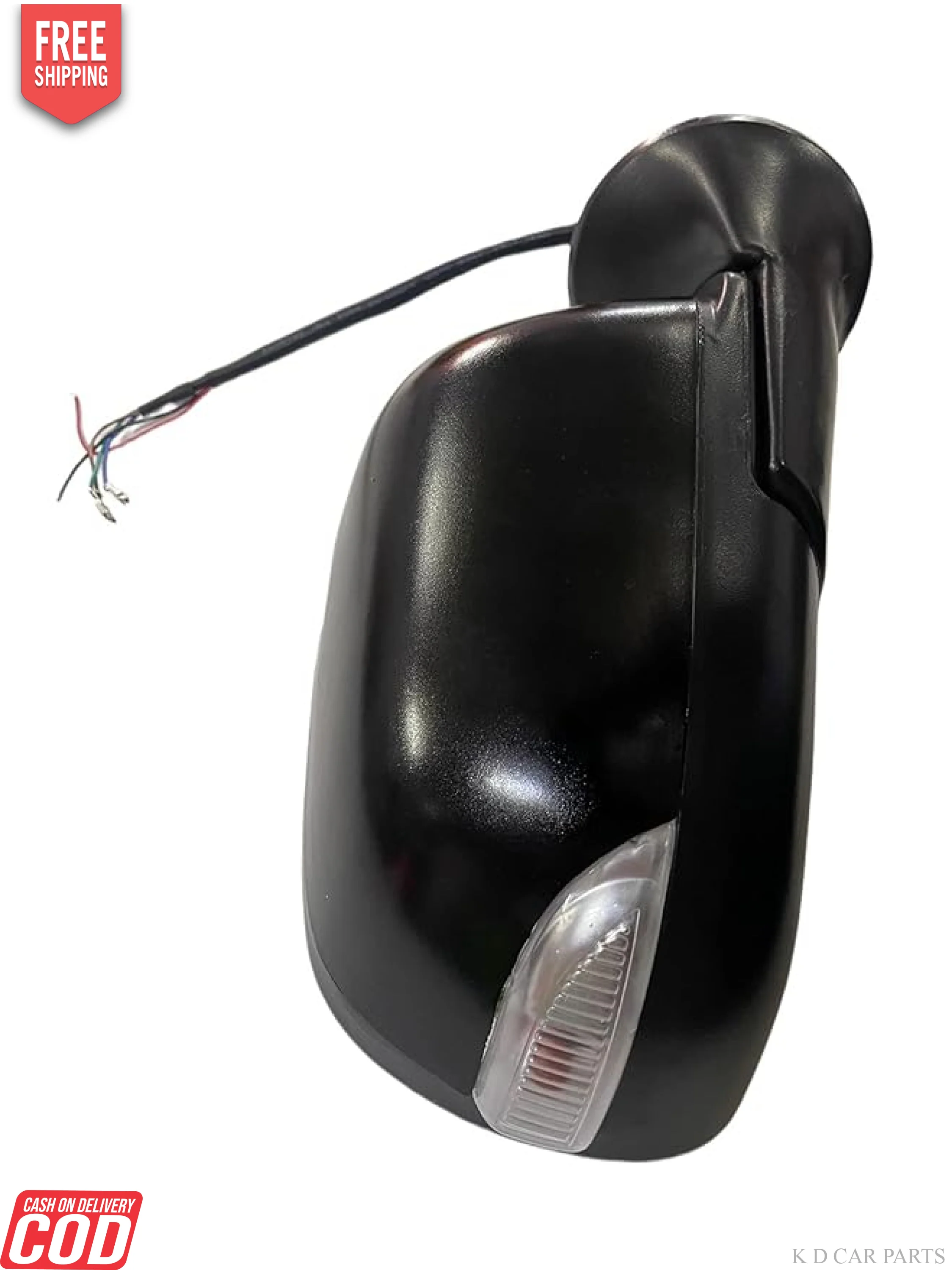 K D Side/Door Mirror for Renault Duster/Verito/Terrano Motor With Indicator  & Coupler (Black) - Image 5