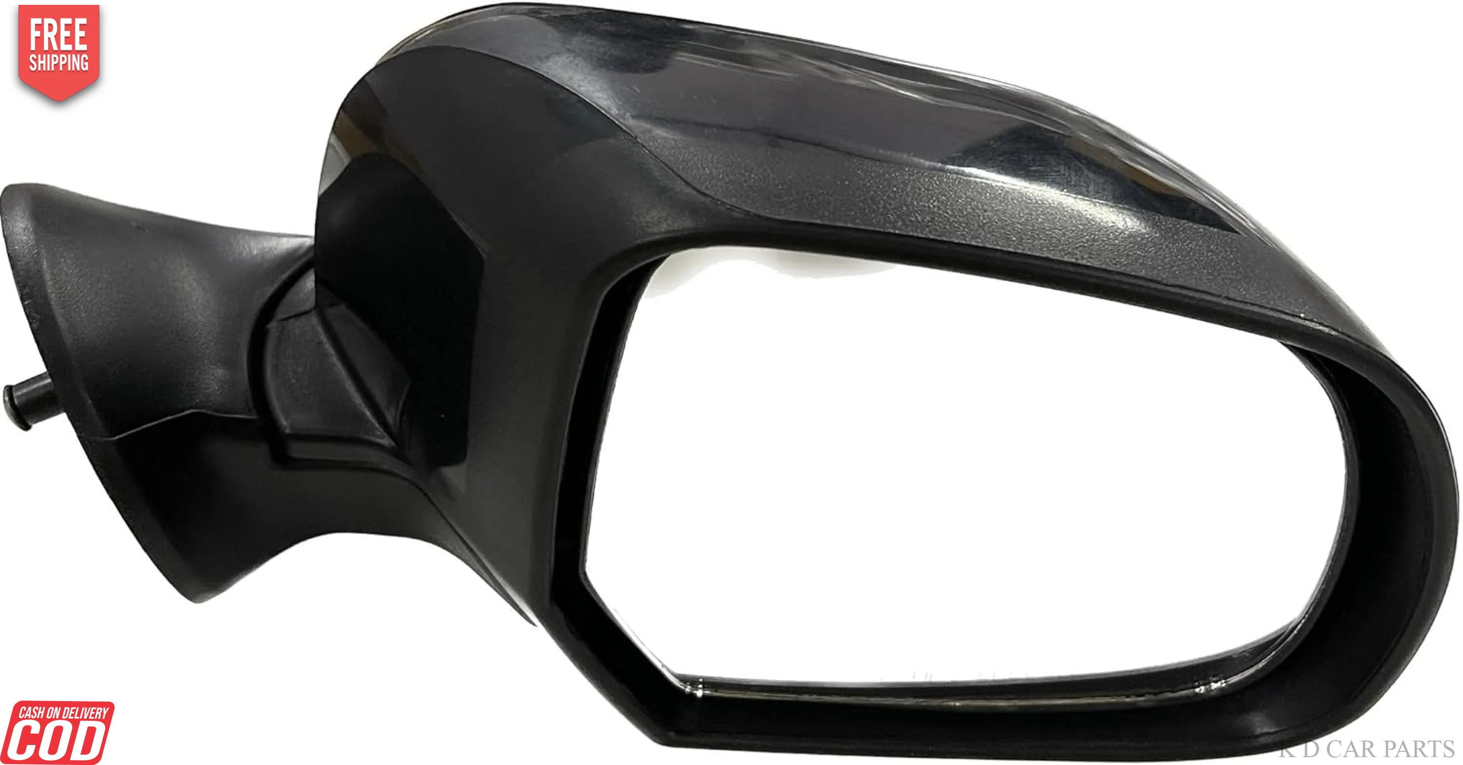 K D Side/Door Mirror for Renault Duster/Verito/Terrano Non- Adjustable(Black)