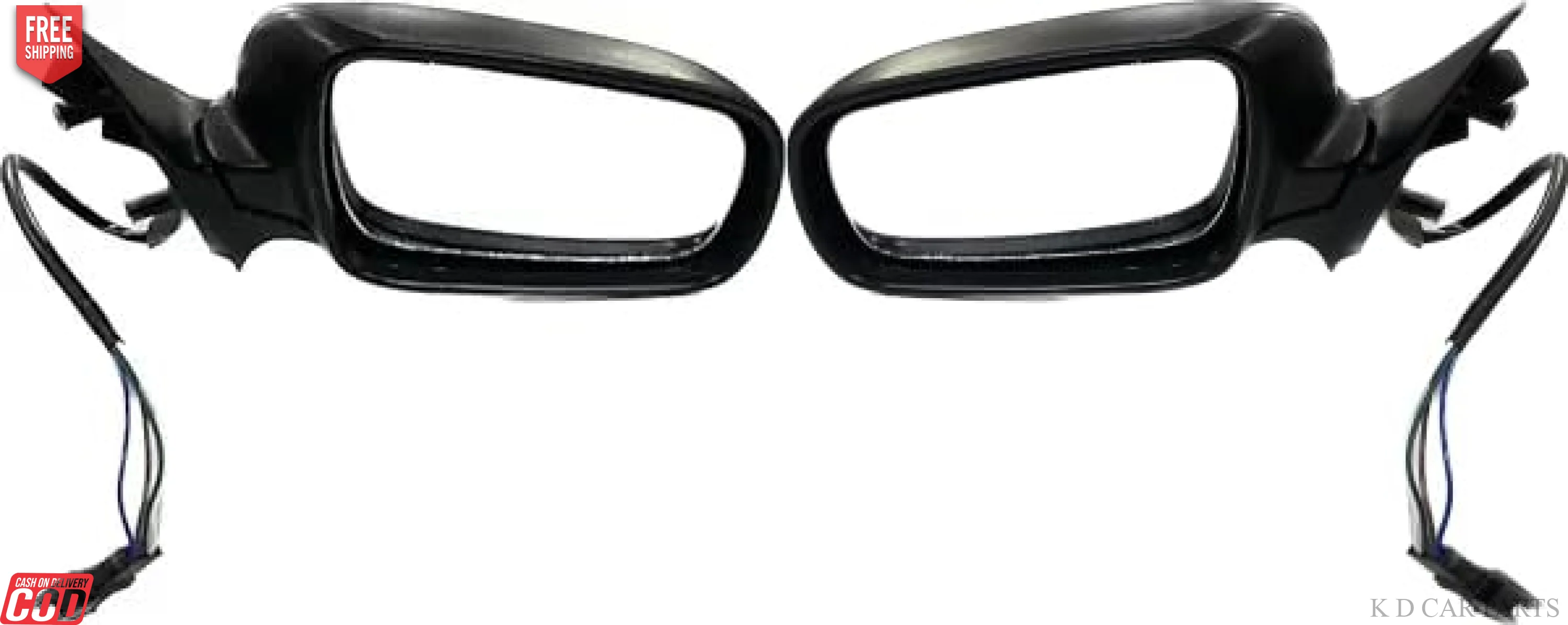 K D Side/Door Mirror for Skoda Octavia NON- AUTOFOLD BLACK ORVM (3 Wire With Coupler)