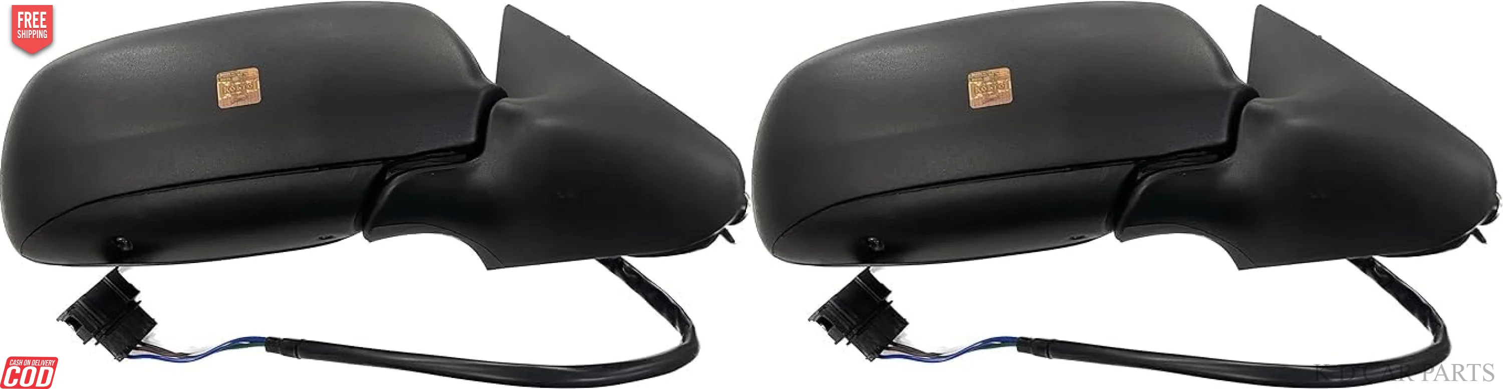 K D Side/Door Mirror for Skoda Octavia NON- AUTOFOLD BLACK ORVM (3 Wire With Coupler) - Image 2