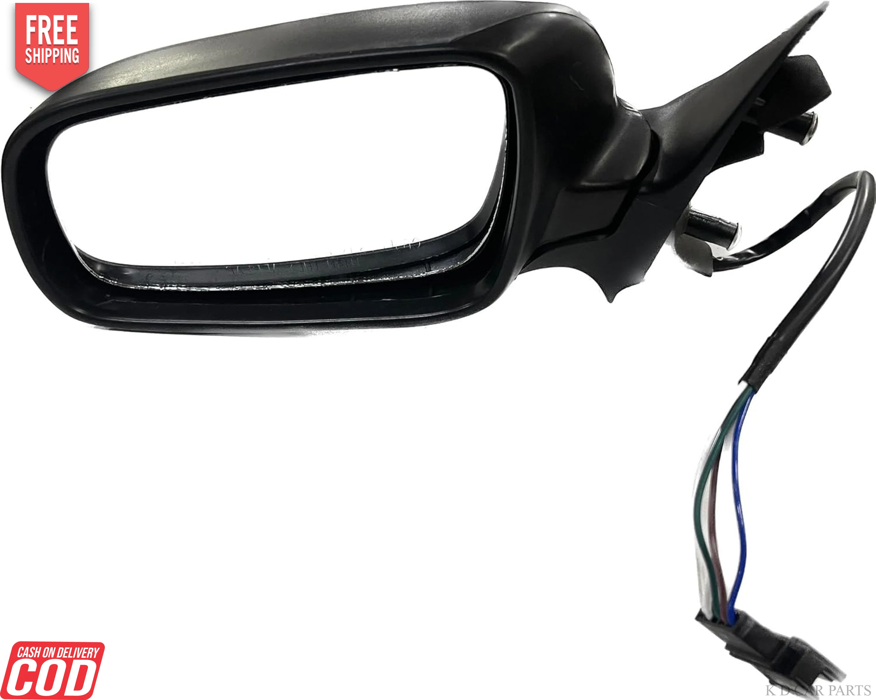 K D Side/Door Mirror for Skoda Octavia NON- AUTOFOLD BLACK ORVM (3 Wire With Coupler) - Image 4