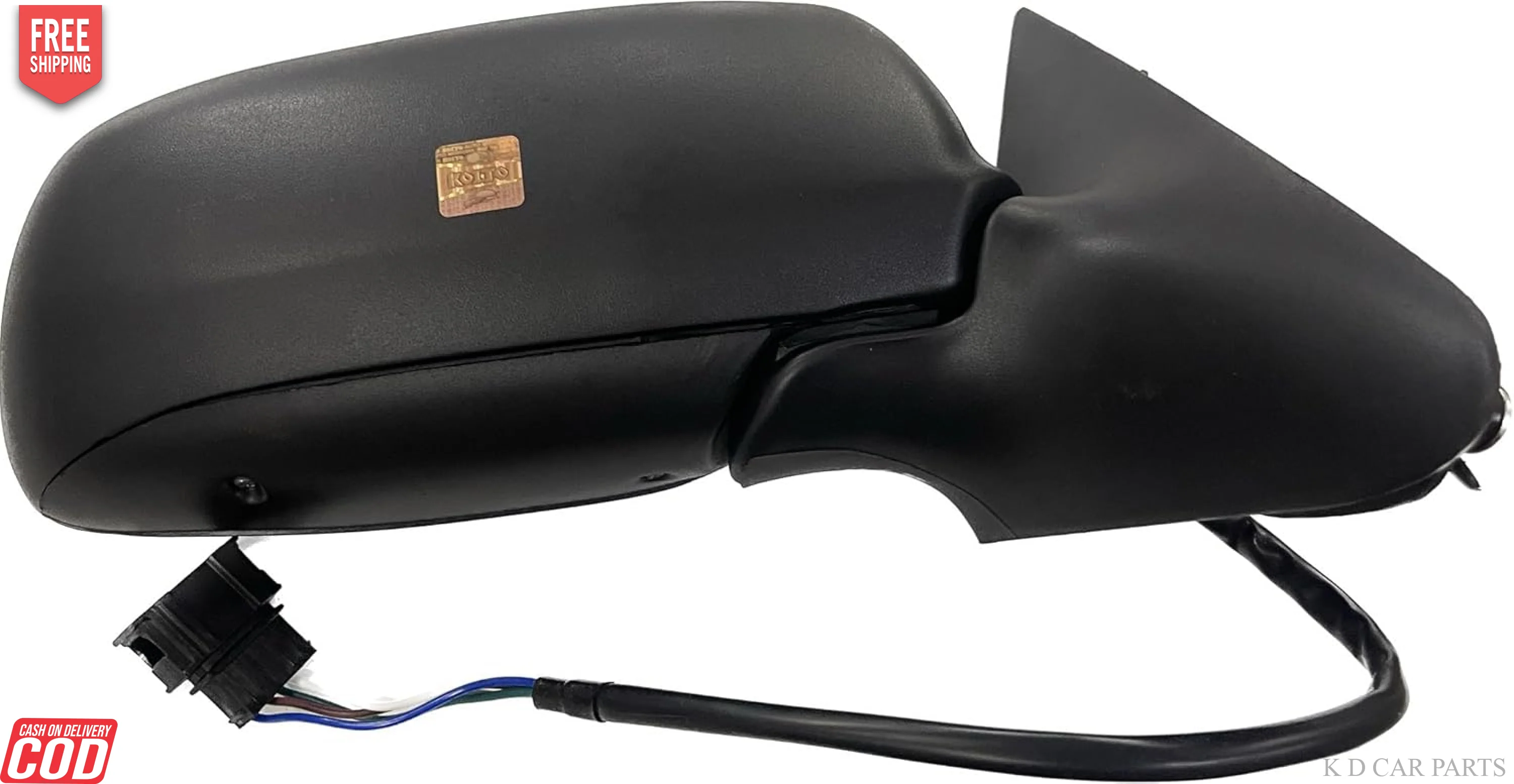 K D Side/Door Mirror for Skoda Octavia NON- AUTOFOLD BLACK ORVM (3 Wire With Coupler) - Image 5