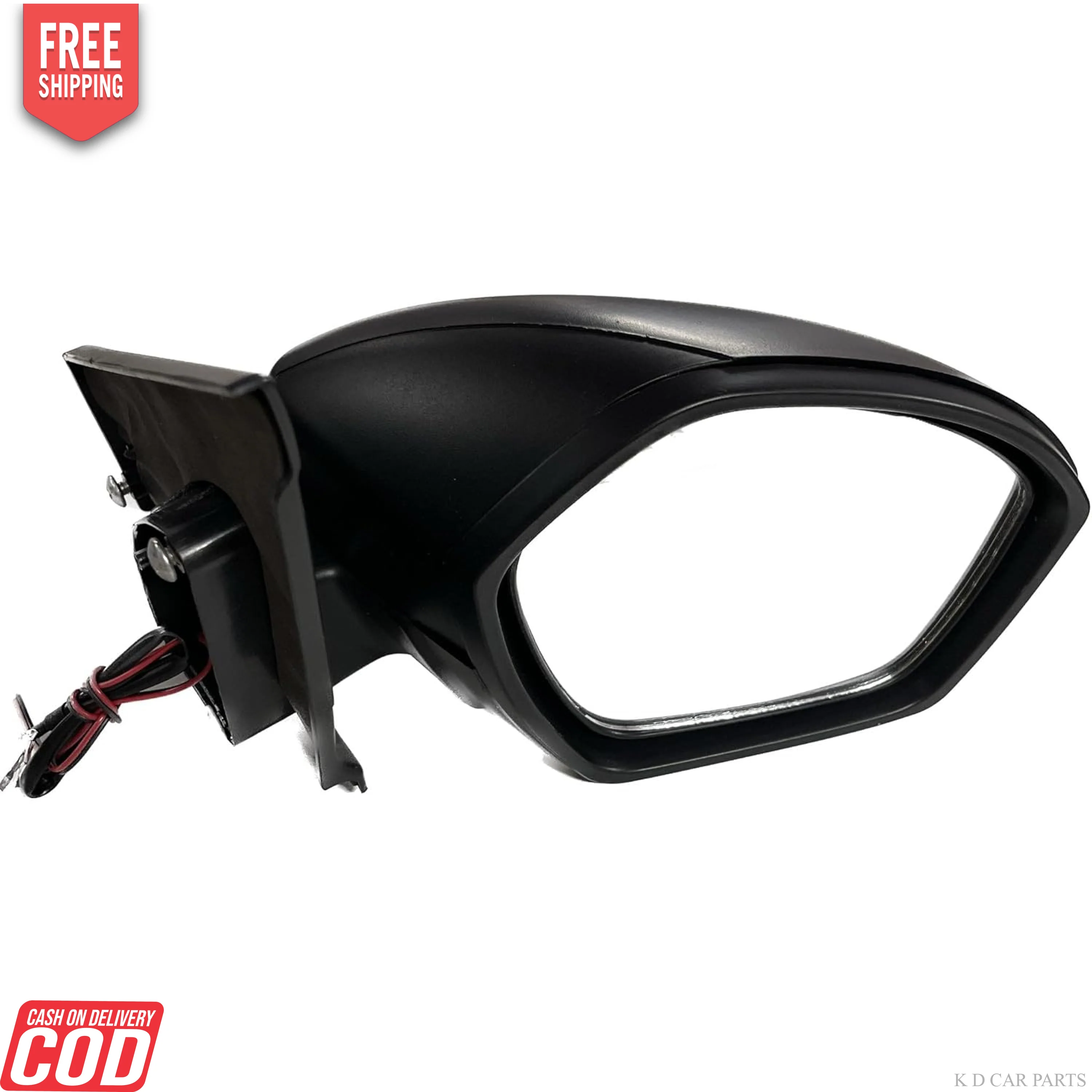K D Side/Door Mirror for Tata Zest/Bolt Motor Plus Indicator (Black) NON-AUTOFOLD WITH COUPLER