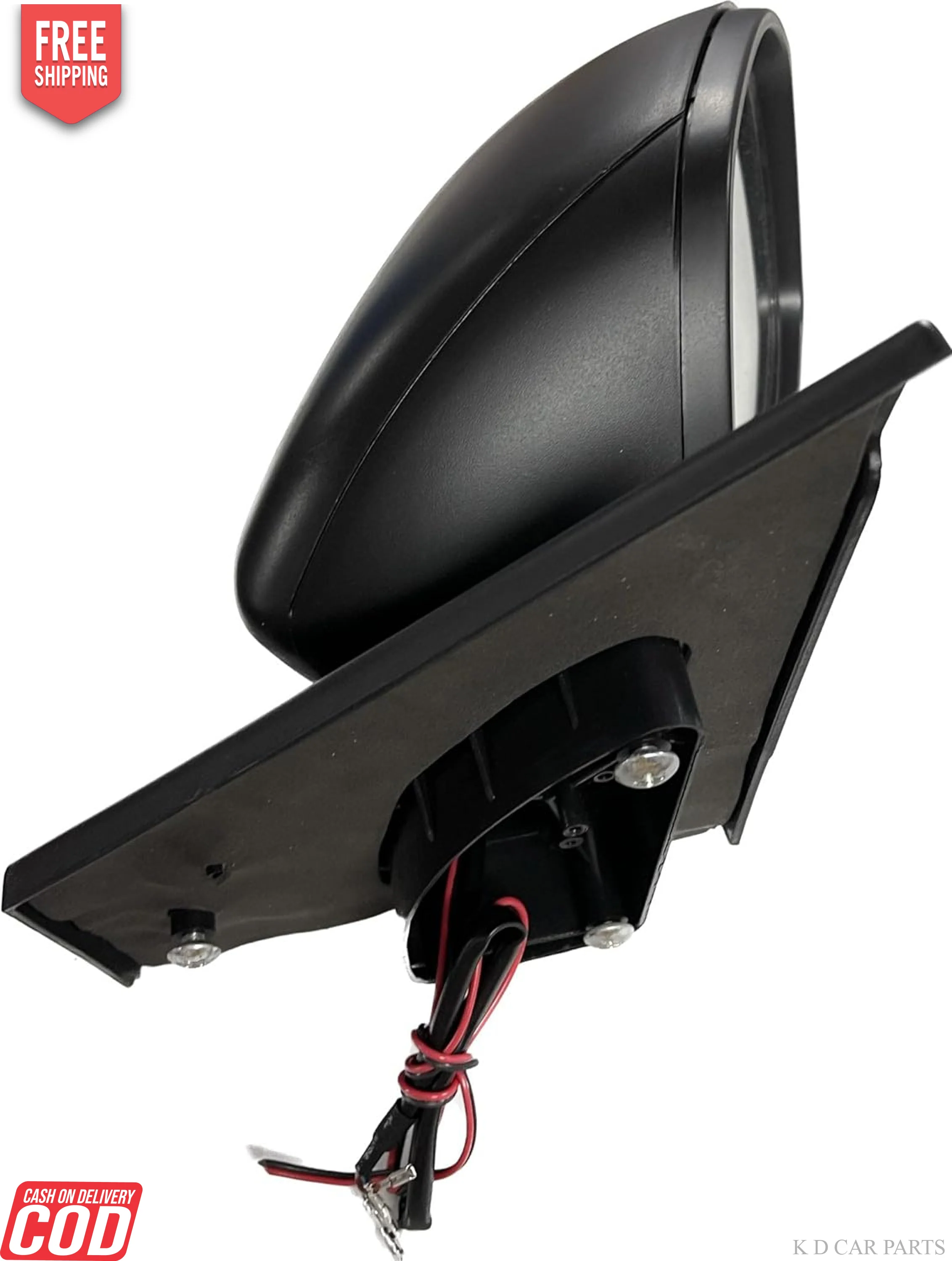 K D Side/Door Mirror for Tata Zest/Bolt Motor Plus Indicator (Black) NON-AUTOFOLD WITH COUPLER - Image 3