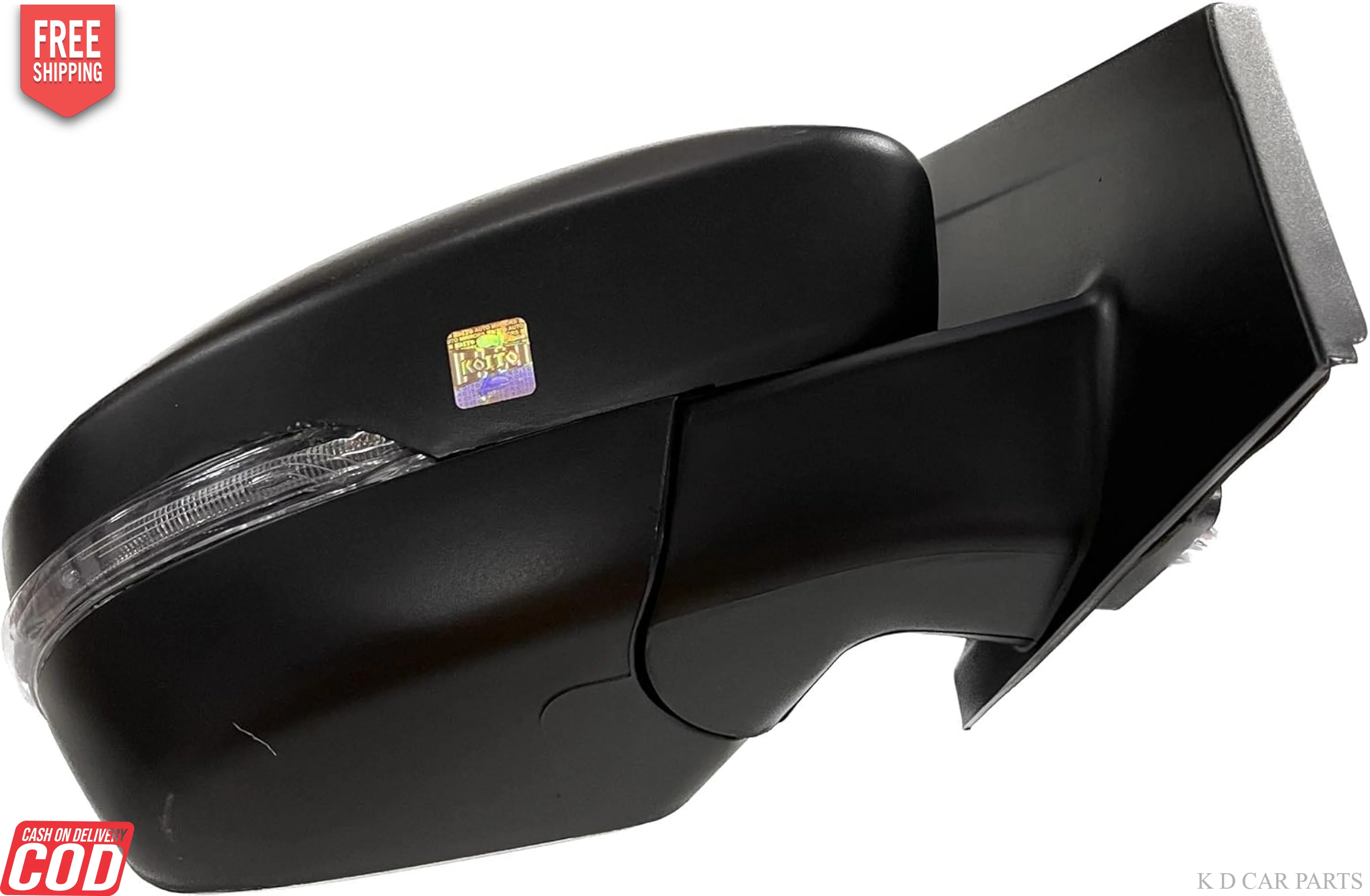 K D Side/Door Mirror for Tata Zest/Bolt Motor Plus Indicator (Black) NON-AUTOFOLD WITH COUPLER - Image 4