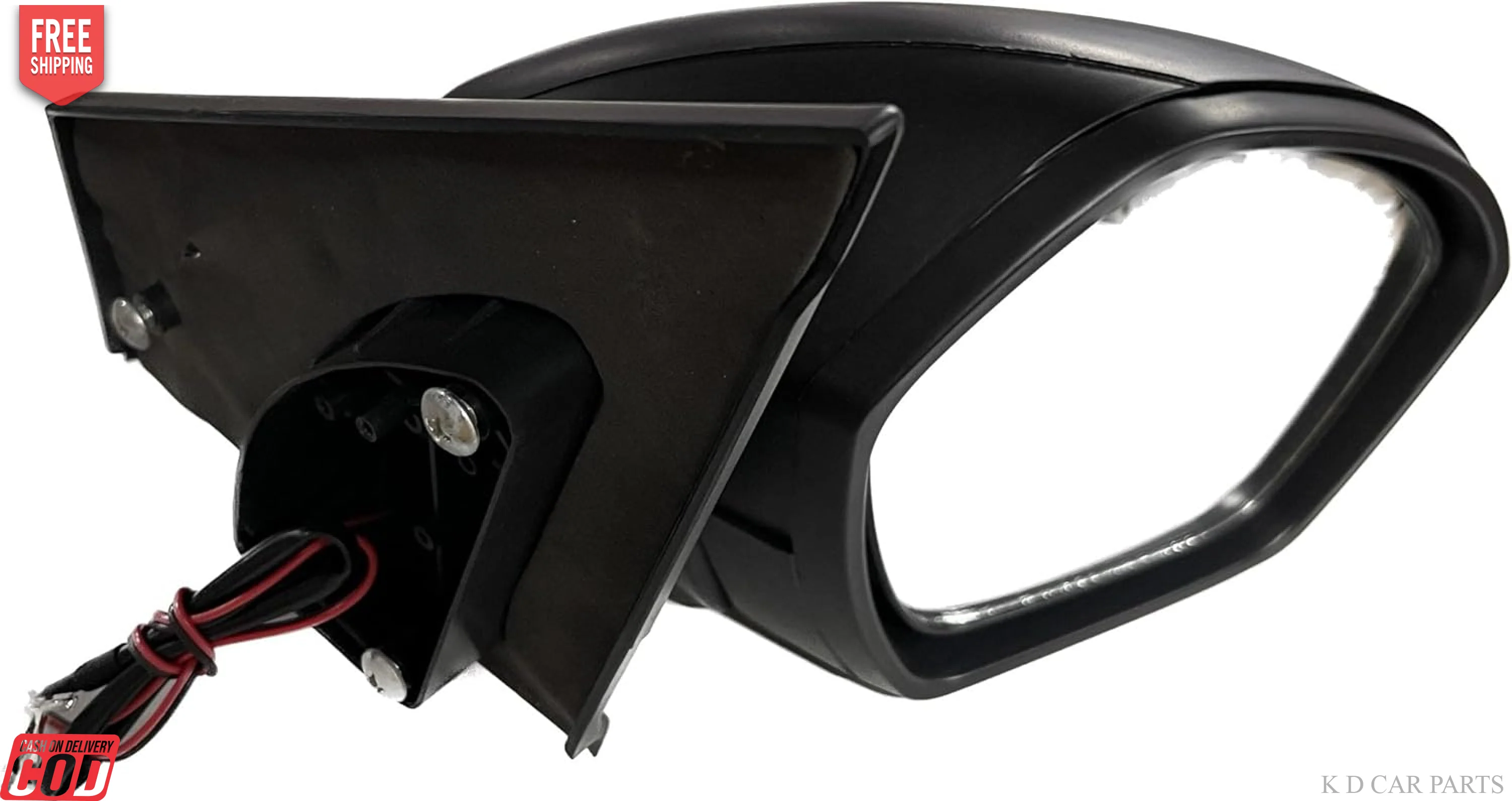 K D Side/Door Mirror for Tata Zest/Bolt Motor Plus Indicator (Black) NON-AUTOFOLD WITH COUPLER - Image 7