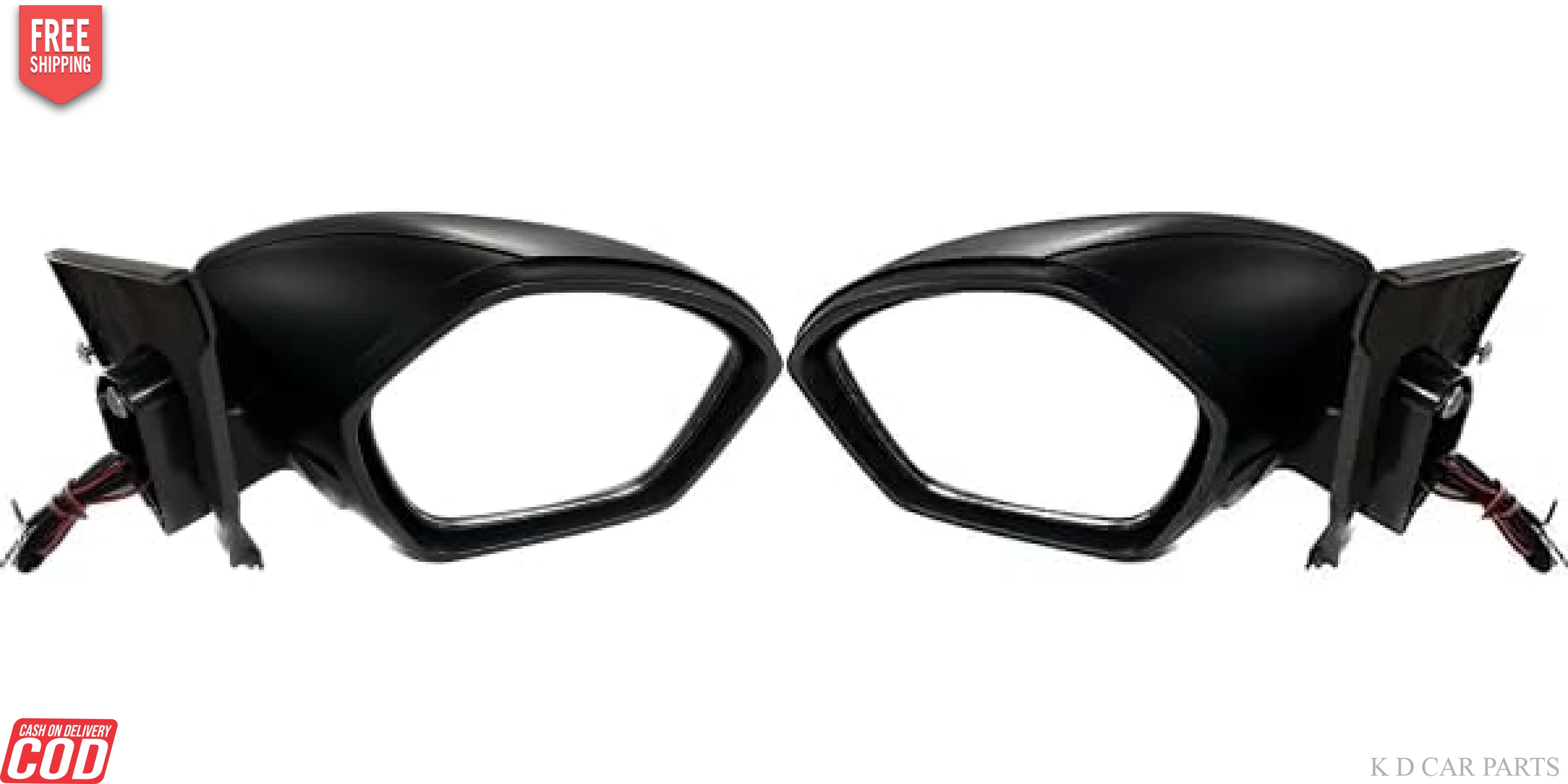 K D Side/Door Mirror for Tata Zest/Bolt Motor Plus Indicator (Black) NON-AUTOFOLD WITH COUPLER - Image 9