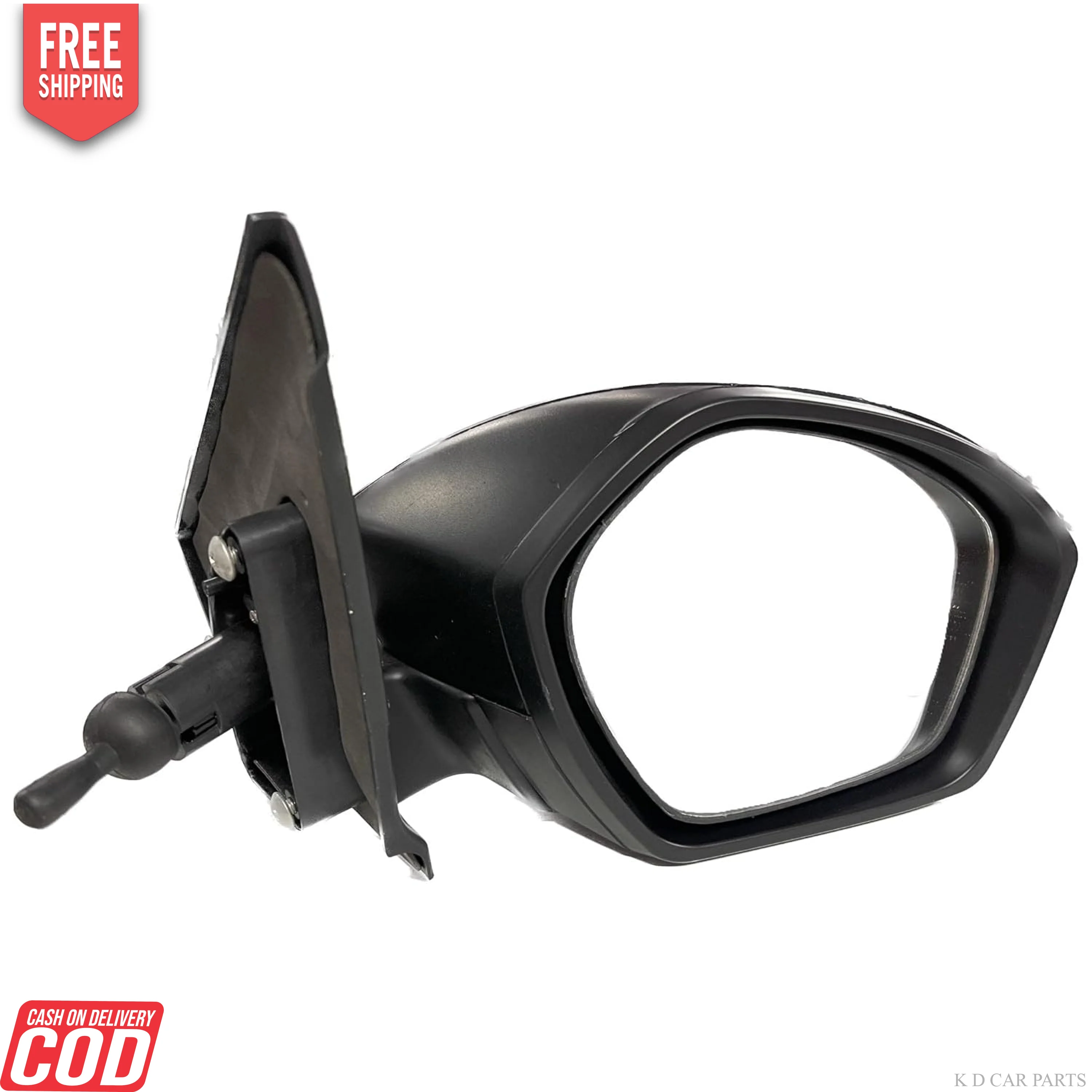 K D Side/Door Mirror for Tata Zest/Bolt VX Indicator (Black) with coupler