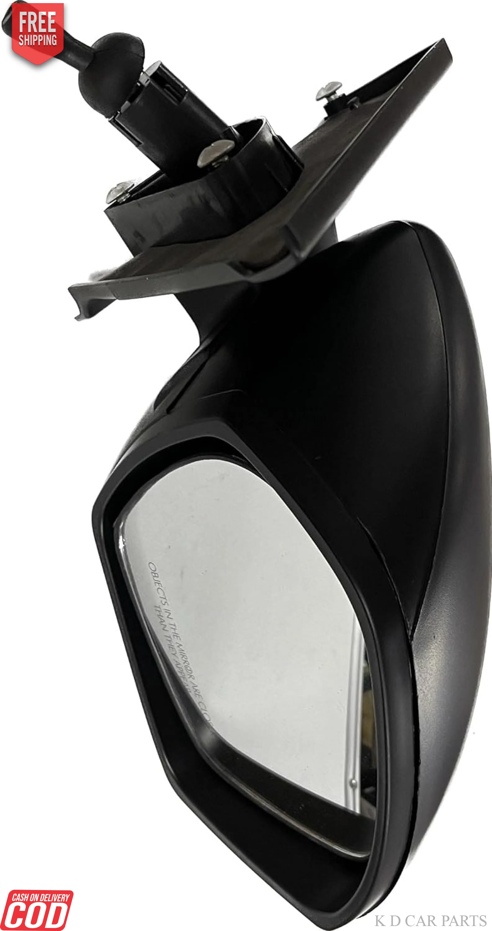 K D Side/Door Mirror for Tata Zest/Bolt VX Indicator (Black) with coupler - Image 4