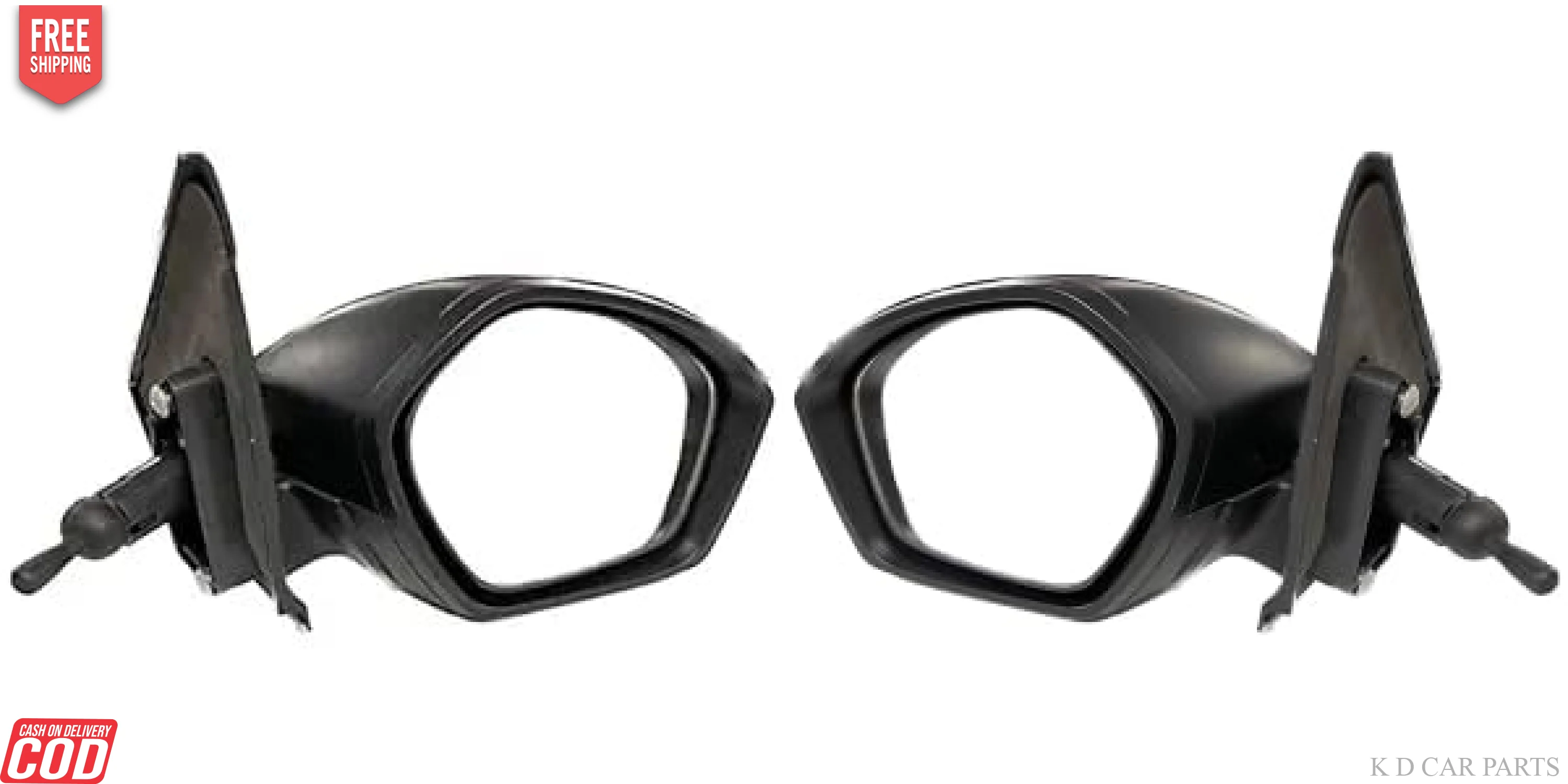 K D Side/Door Mirror for Tata Zest/Bolt VX Indicator (Black) with coupler - Image 8