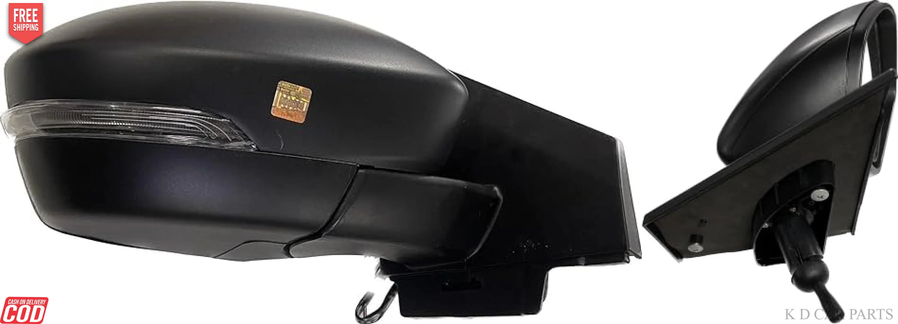 K D Side/Door Mirror for Tata Zest/Bolt VX Indicator (Black) with coupler - Image 9