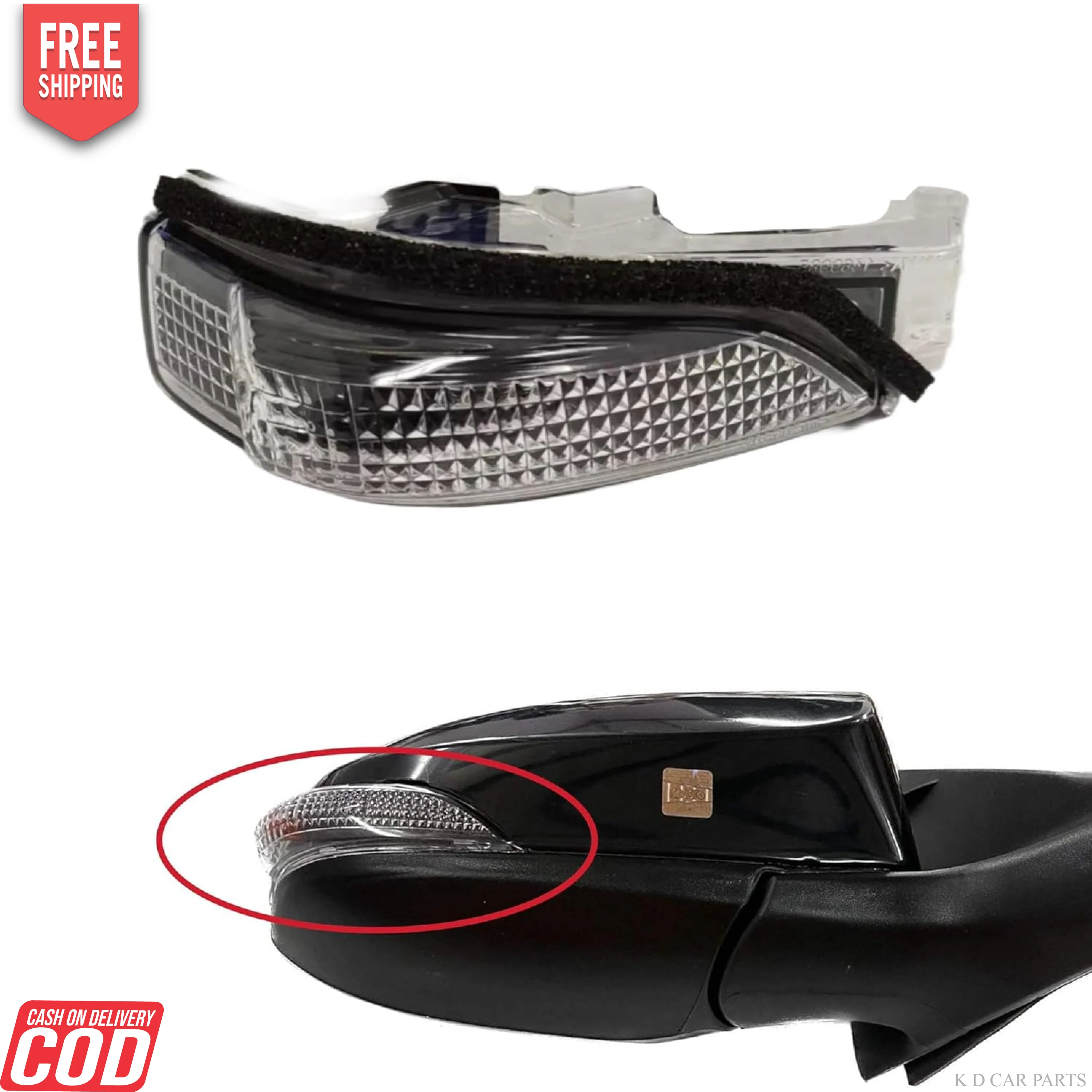 K D Side/Door Mirror Indicator for Toyota Etios/Etios Cross/Etios Liva/Etios Platinum (2010-2020) / Yaris (2018-2021) - Image 5