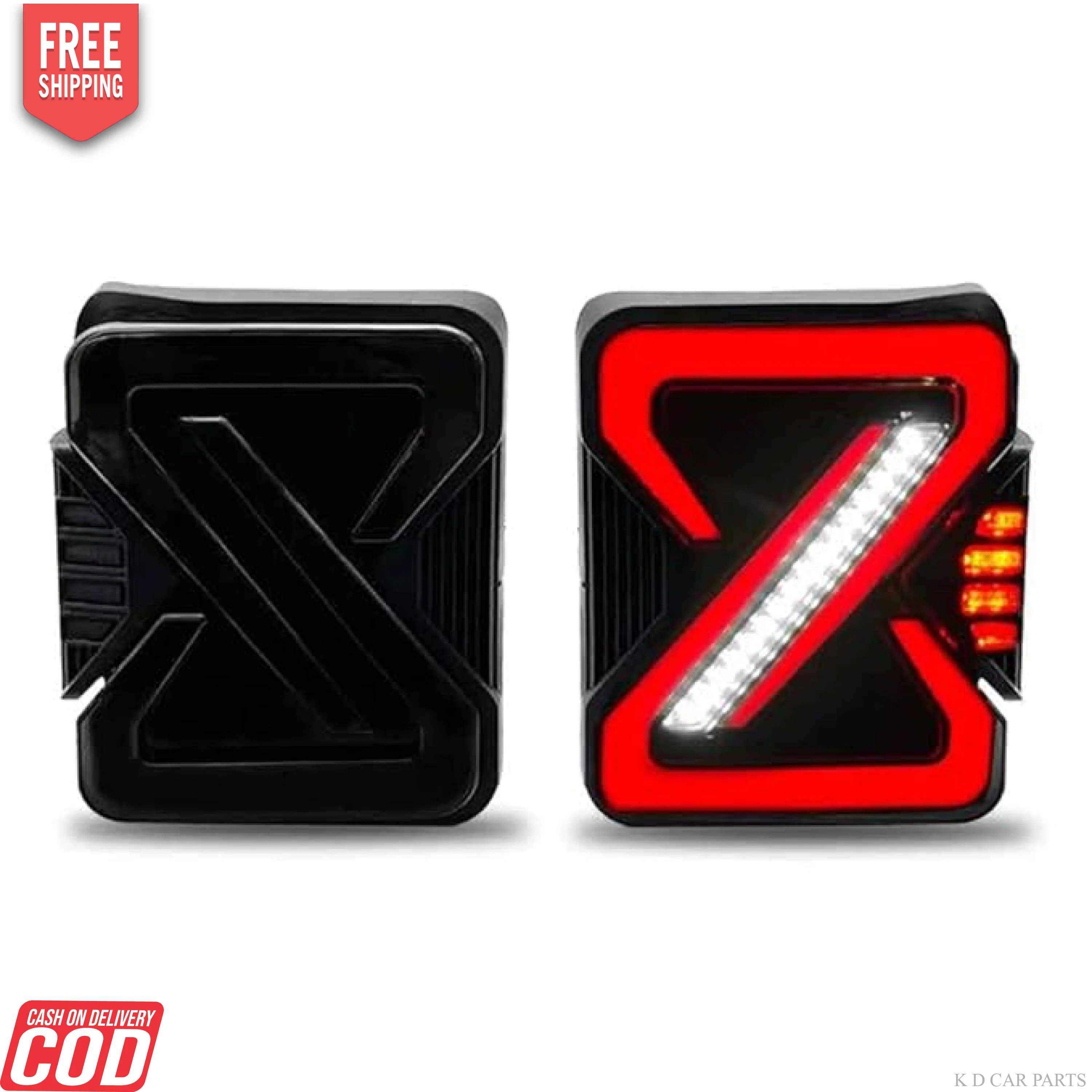 K D Smoky Black LED Taillight/Backlight For Mahindra THAR (SET) PAIR (Right & Left Both) - Image 5