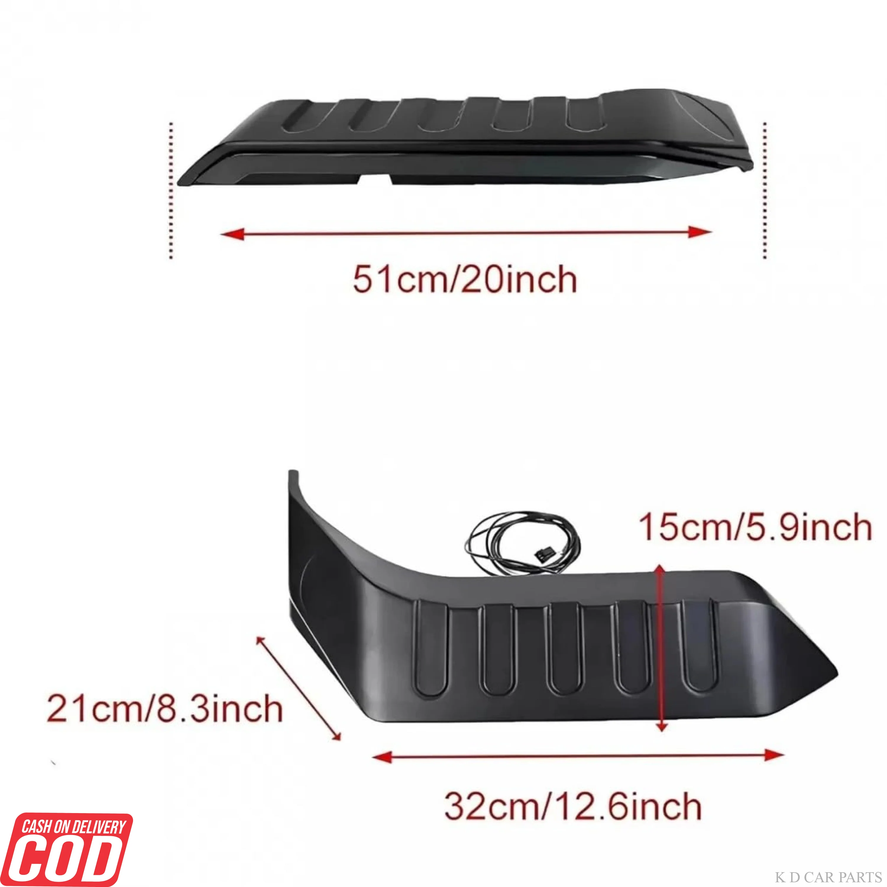 K D Stylish Spoiler Type LED Lights, Roof Lights for Mahindra Thar,Thar Roxx & Suzuki Jimmy 2020, Matrix Function, ABS Quality DRL Type Indicator Lights - Image 6