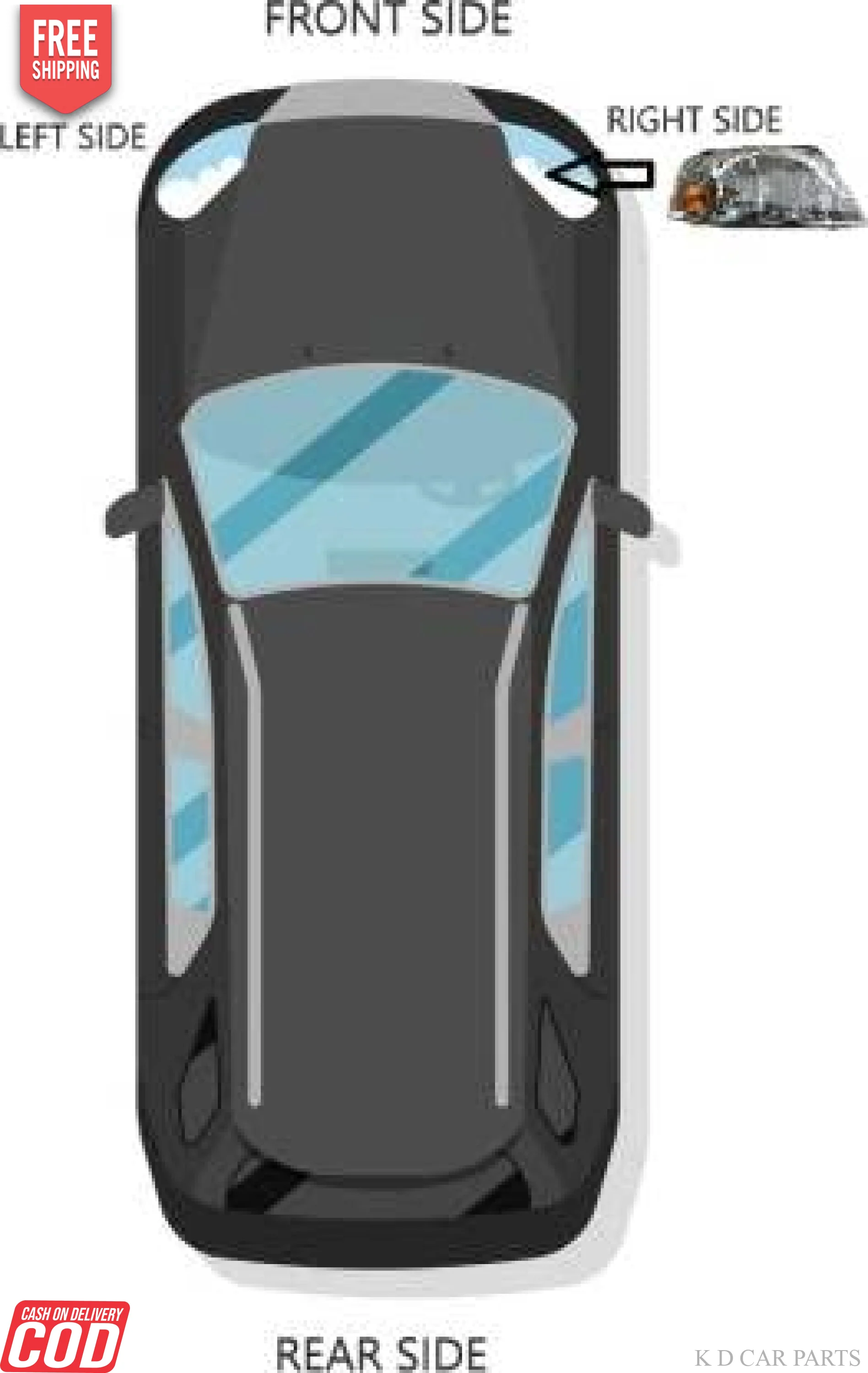 K D Tail light/Backlight for Hyundai I20 2018-2020 TYPE- 2 - Image 9