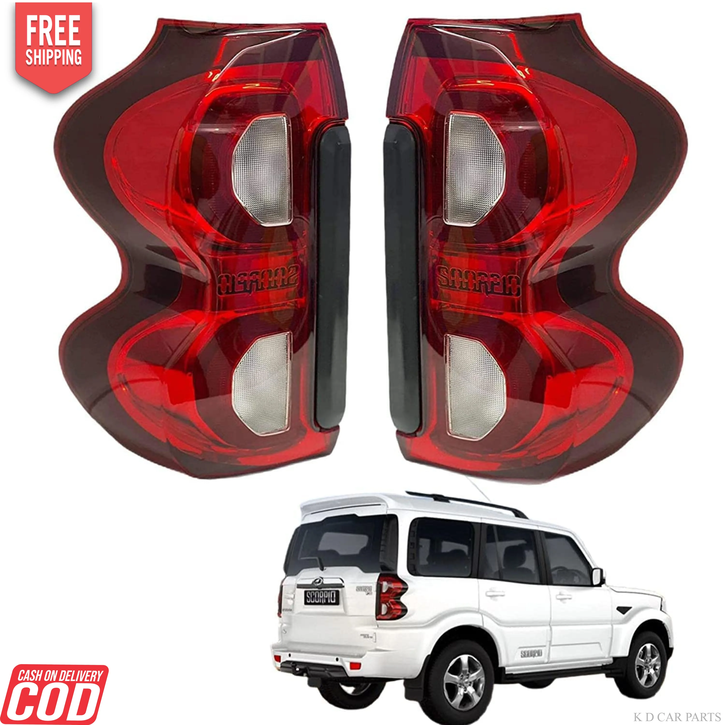 K D Taillight/Back light for Mahindra Scorpio S10 RED 2014-NOW - Image 5
