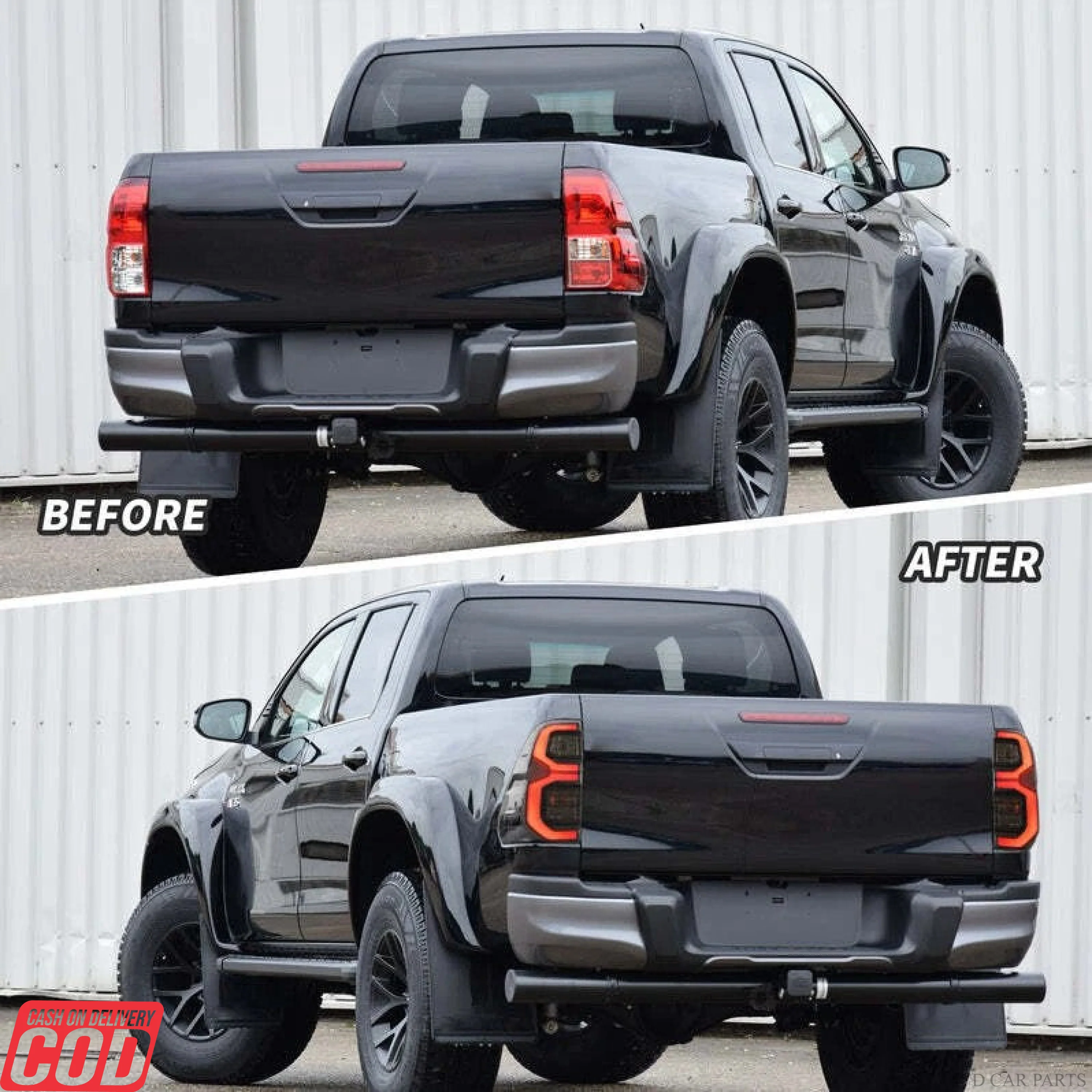 K D Taillight Backlight For Toyota Hilux 2022-Now (Smoky Black ) - Image 5