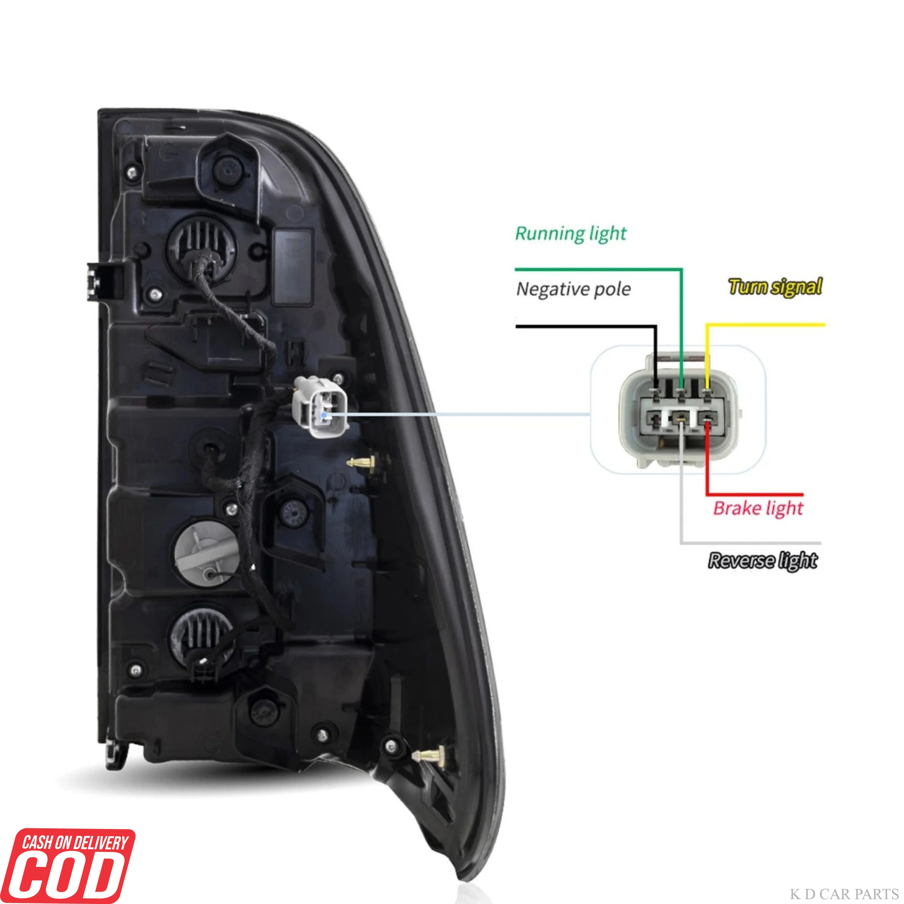 K D Taillight Backlight For Toyota Hilux 2022-Now (Smoky Black ) - Image 6