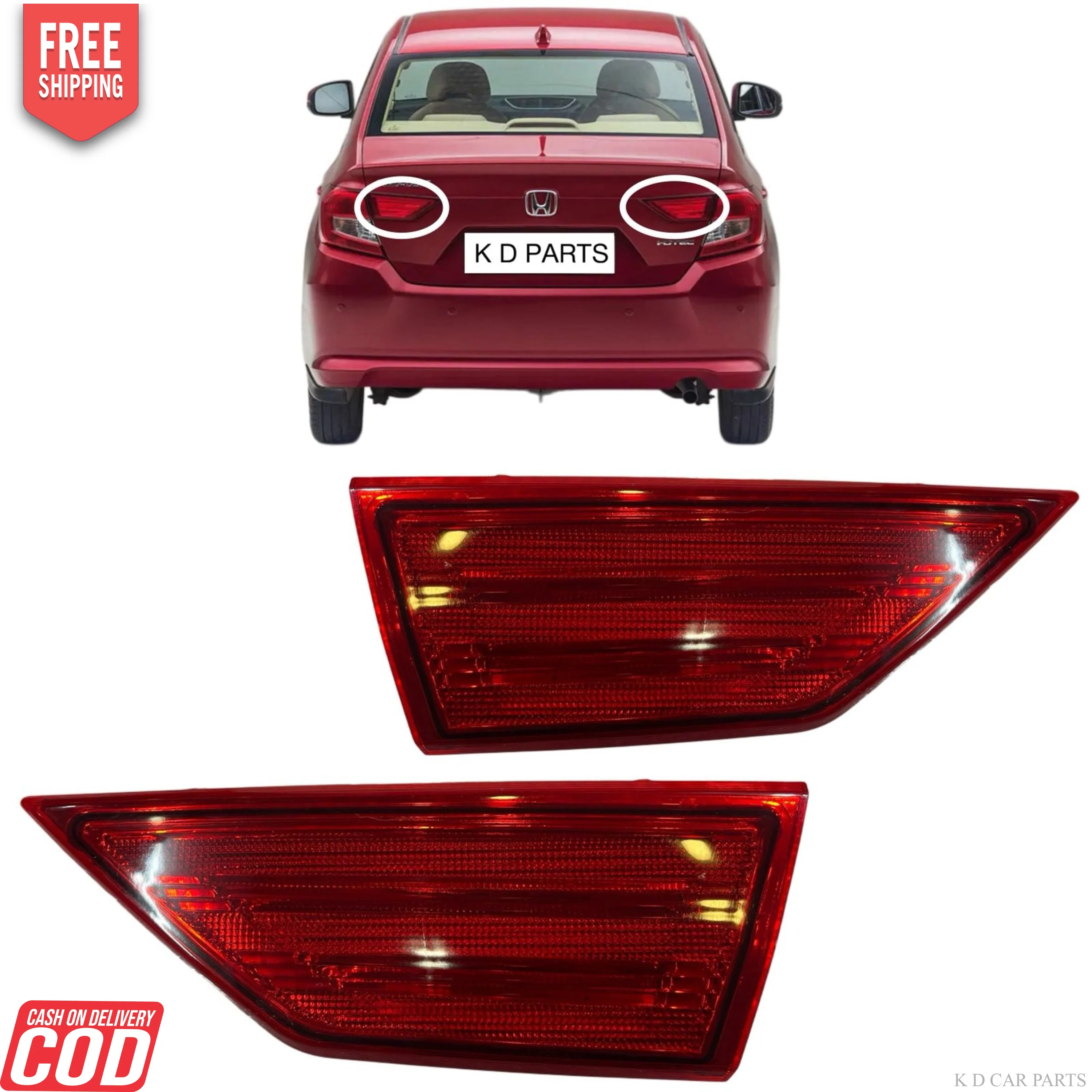 K D Taillight/Dicky light Assembly for Handa Amaze Type 3  2018-2021