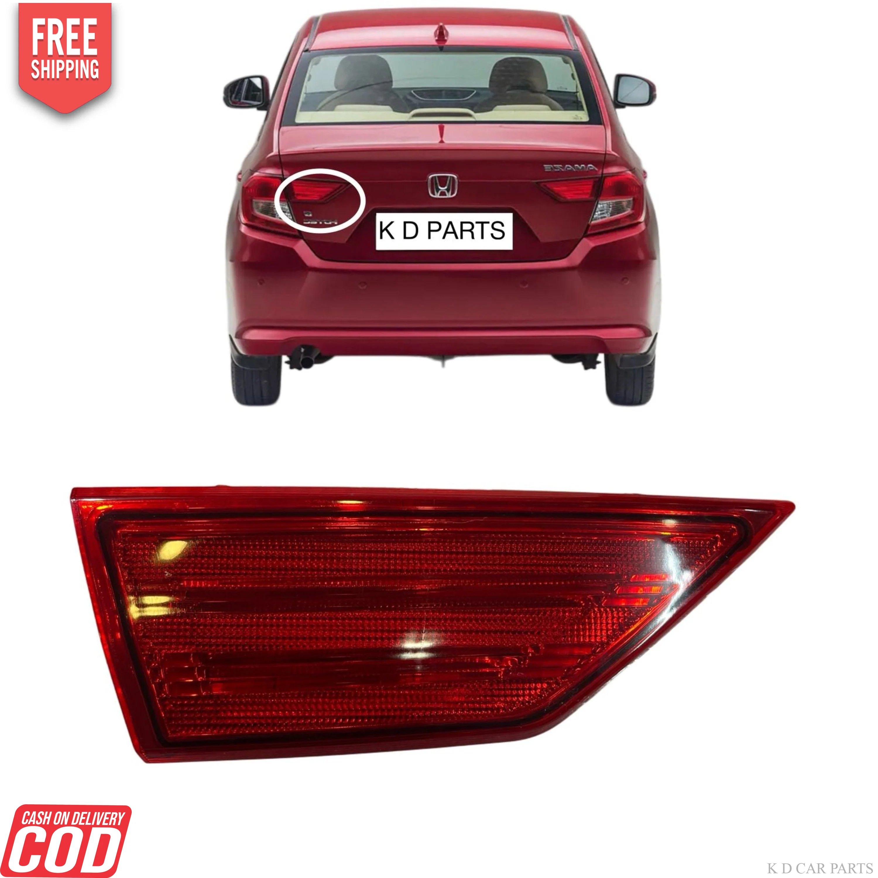 K D Taillight/Dicky light Assembly for Handa Amaze Type 3  2018-2021 - Image 3