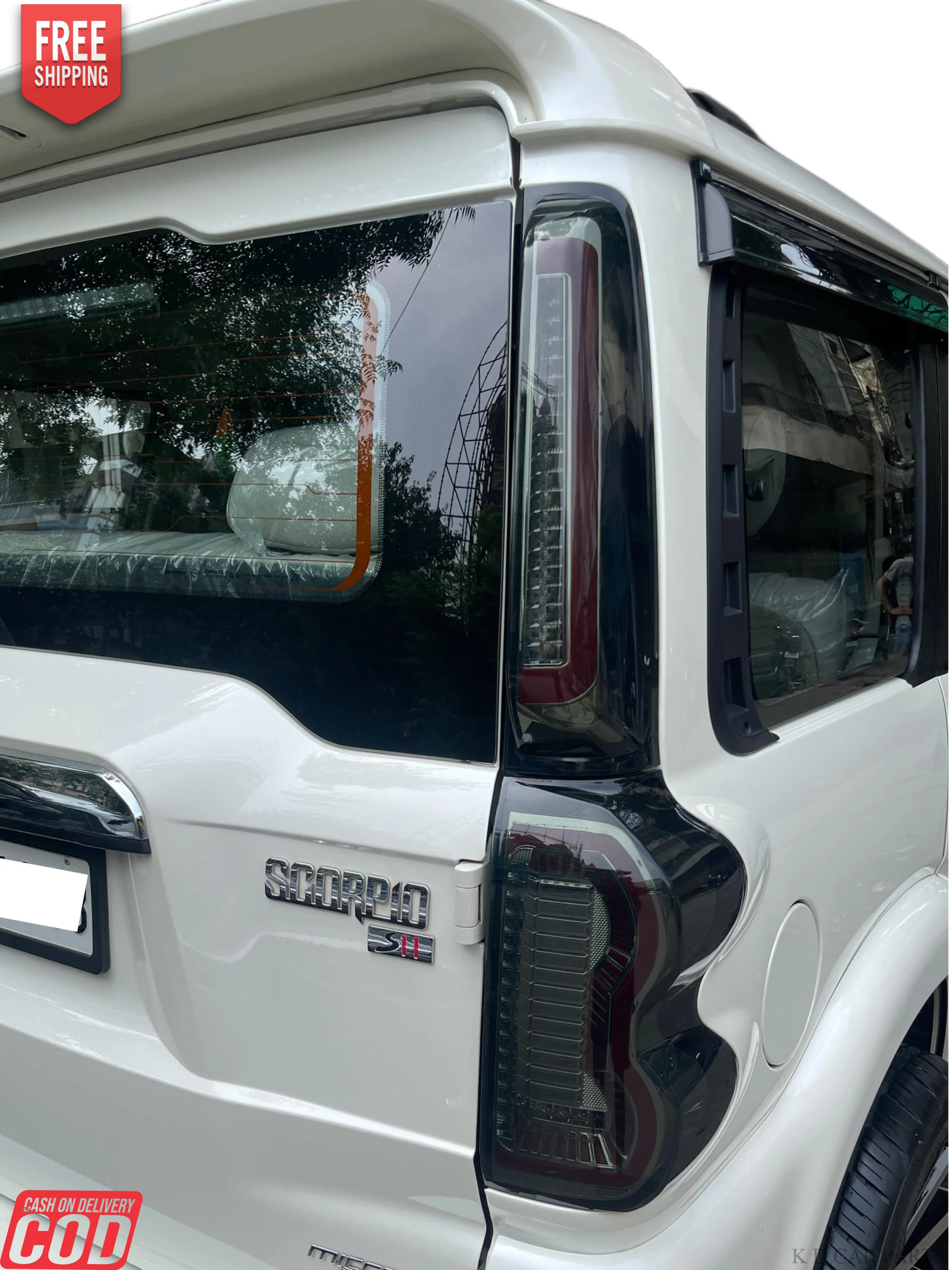 K D TAILLIGHT WITH PILLER LIGHT FOR MAHINDRA SCORPIO (SMOKY BLACK) LED COMPLETE SET - Image 4
