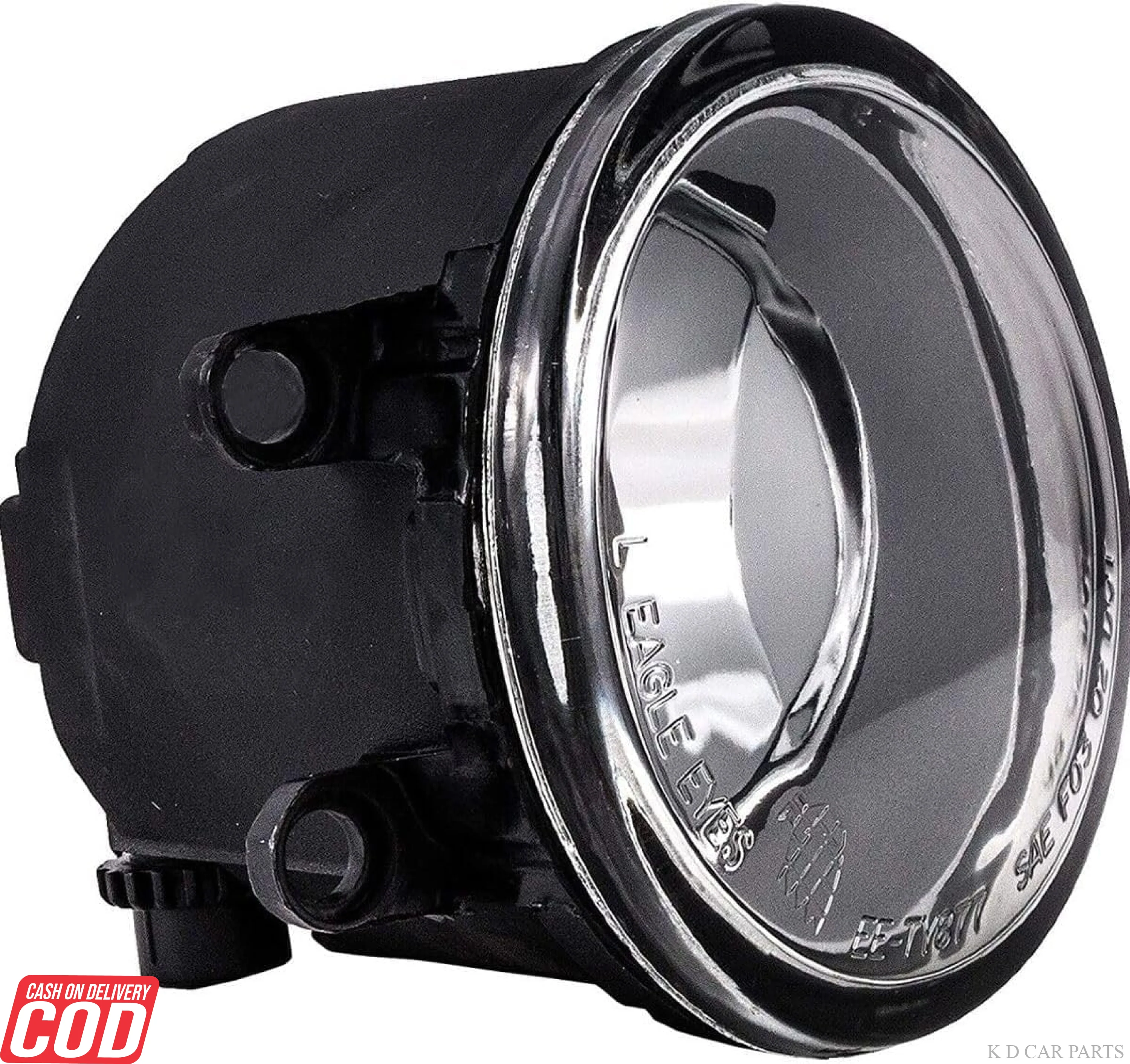 K D Universal Yellow Halogen Fog Lamp (Single) | Super Bright Focus Beam for Night & Rain | Long Range Visibility | Durable Car Fog Light (GLASS) - Image 2