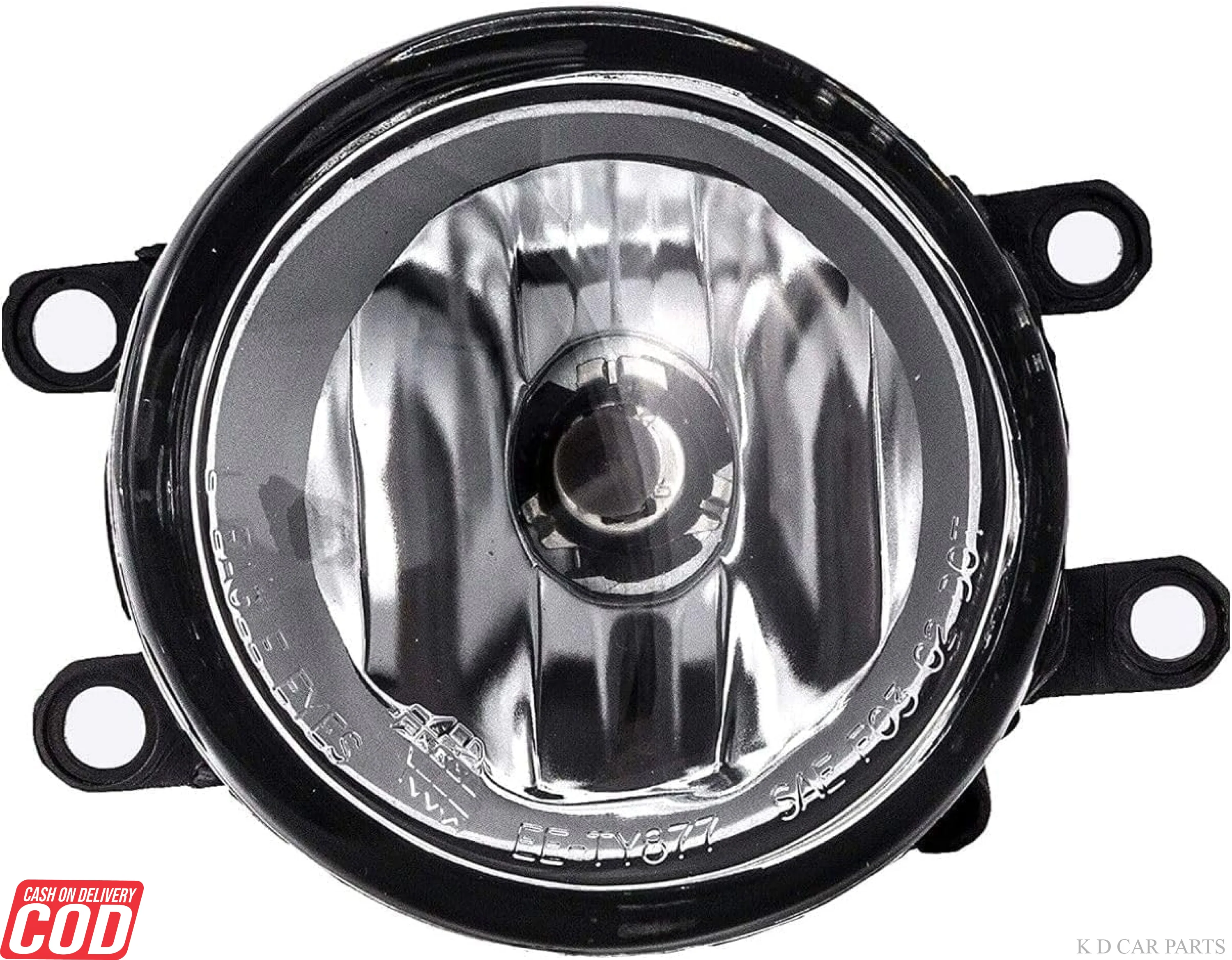 K D Universal Yellow Halogen Fog Lamp (Single) | Super Bright Focus Beam for Night & Rain | Long Range Visibility | Durable Car Fog Light (GLASS) - Image 5
