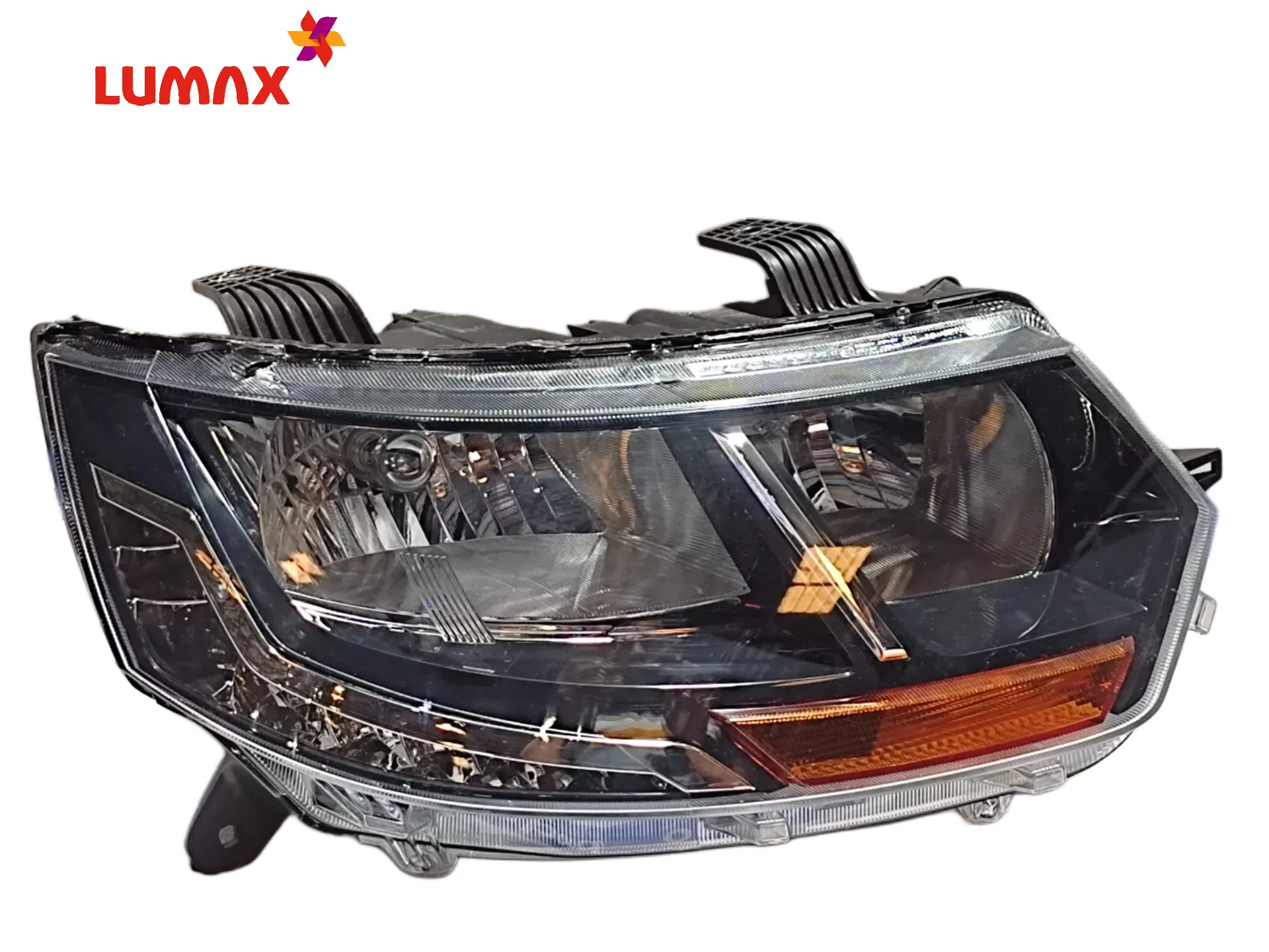 Lumax Headlight Assembly With Adjustable Motor For Mahindra KUV 100 T1/T2 With DRL 2017-2023
