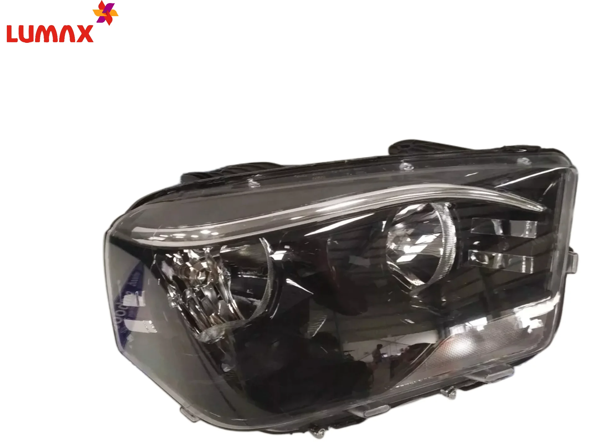 Lumax Headlight Assembly With Adjustable Motor For Mahindra Scorpio White 2014-2022