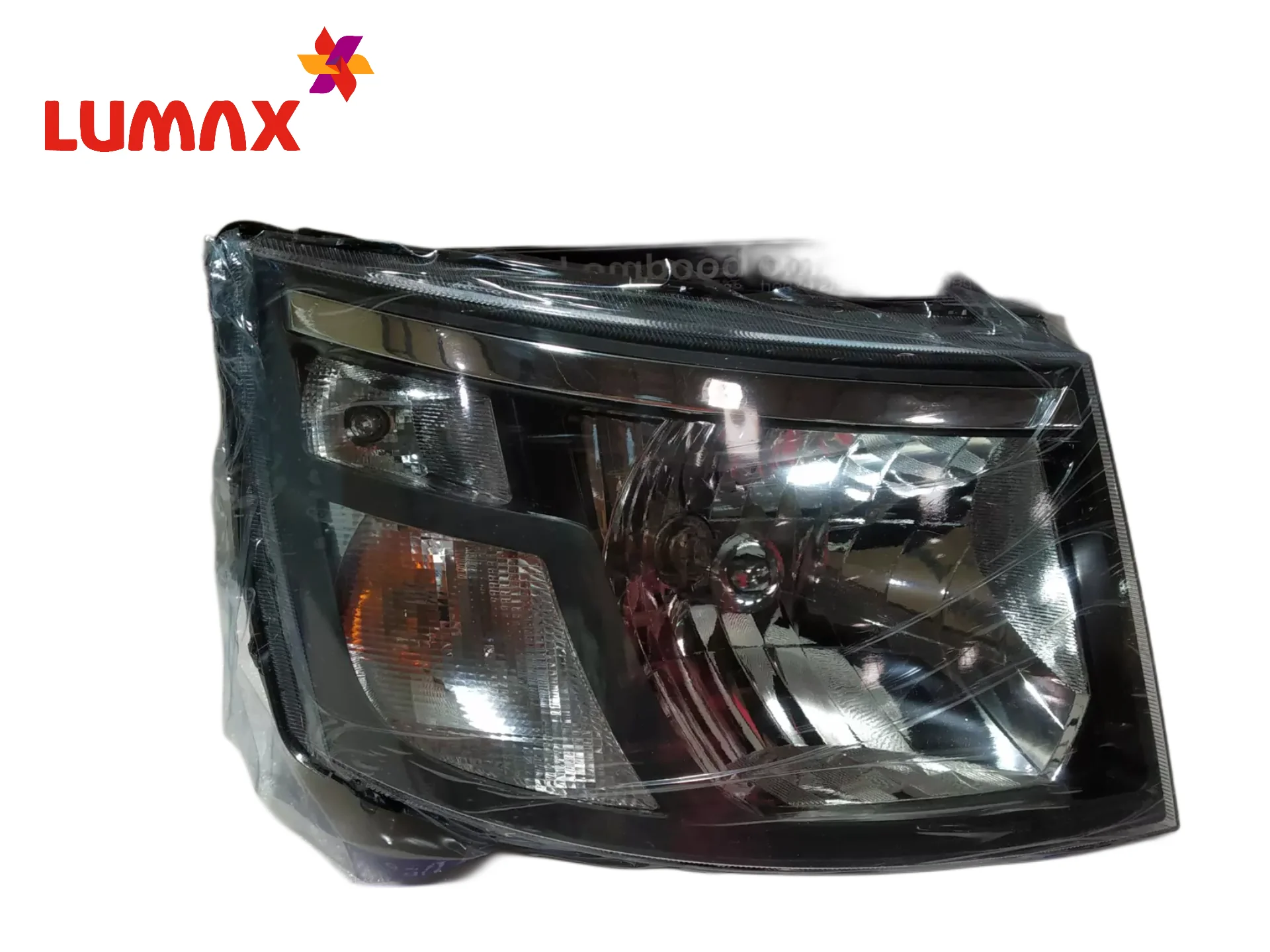 Lumax Headlight Assembly With Adjustable Motor For Mahindra Supro Black 2015-NOW
