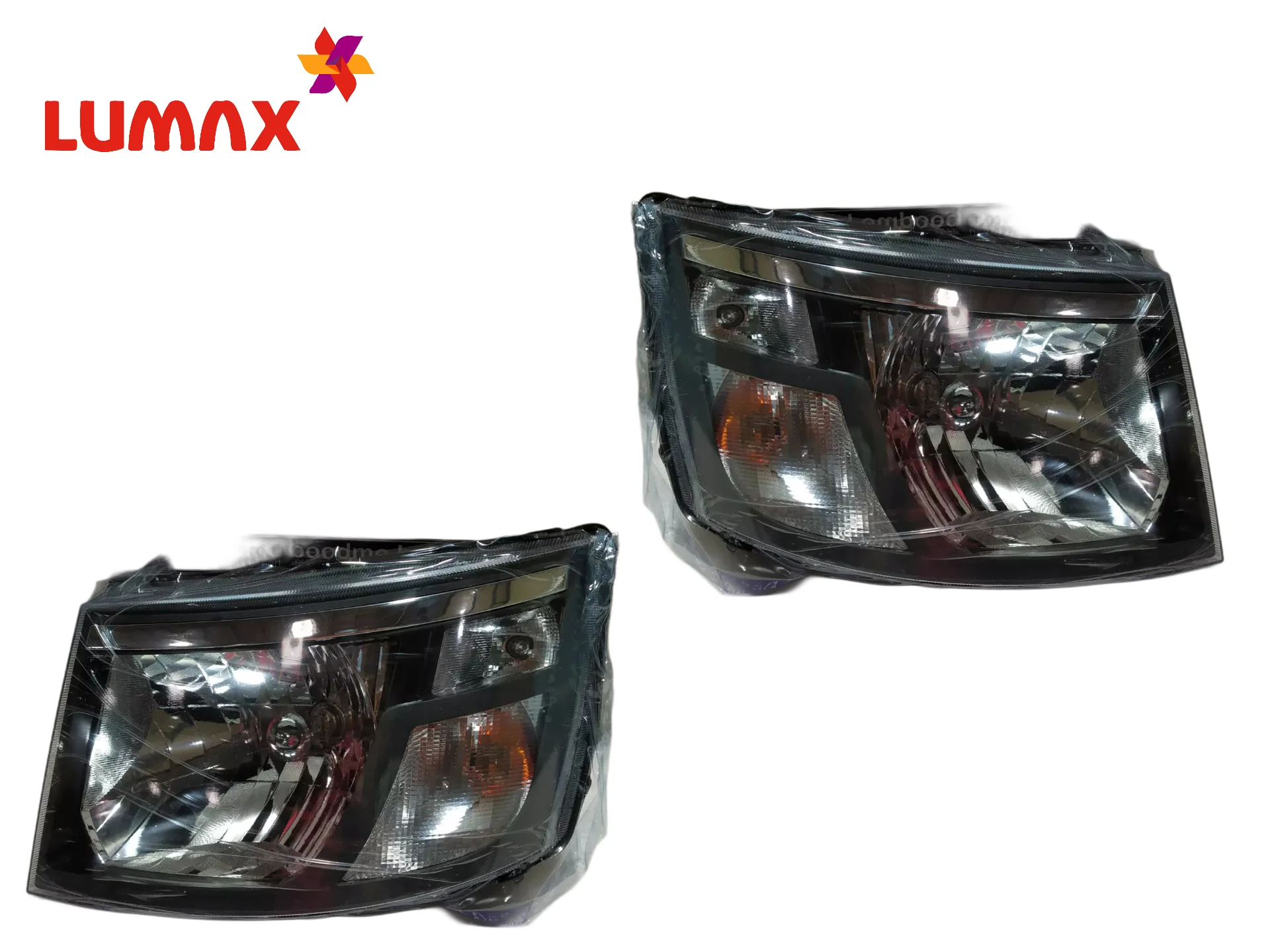 Lumax Headlight Assembly With Adjustable Motor For Mahindra Supro Black 2015-NOW - Image 3