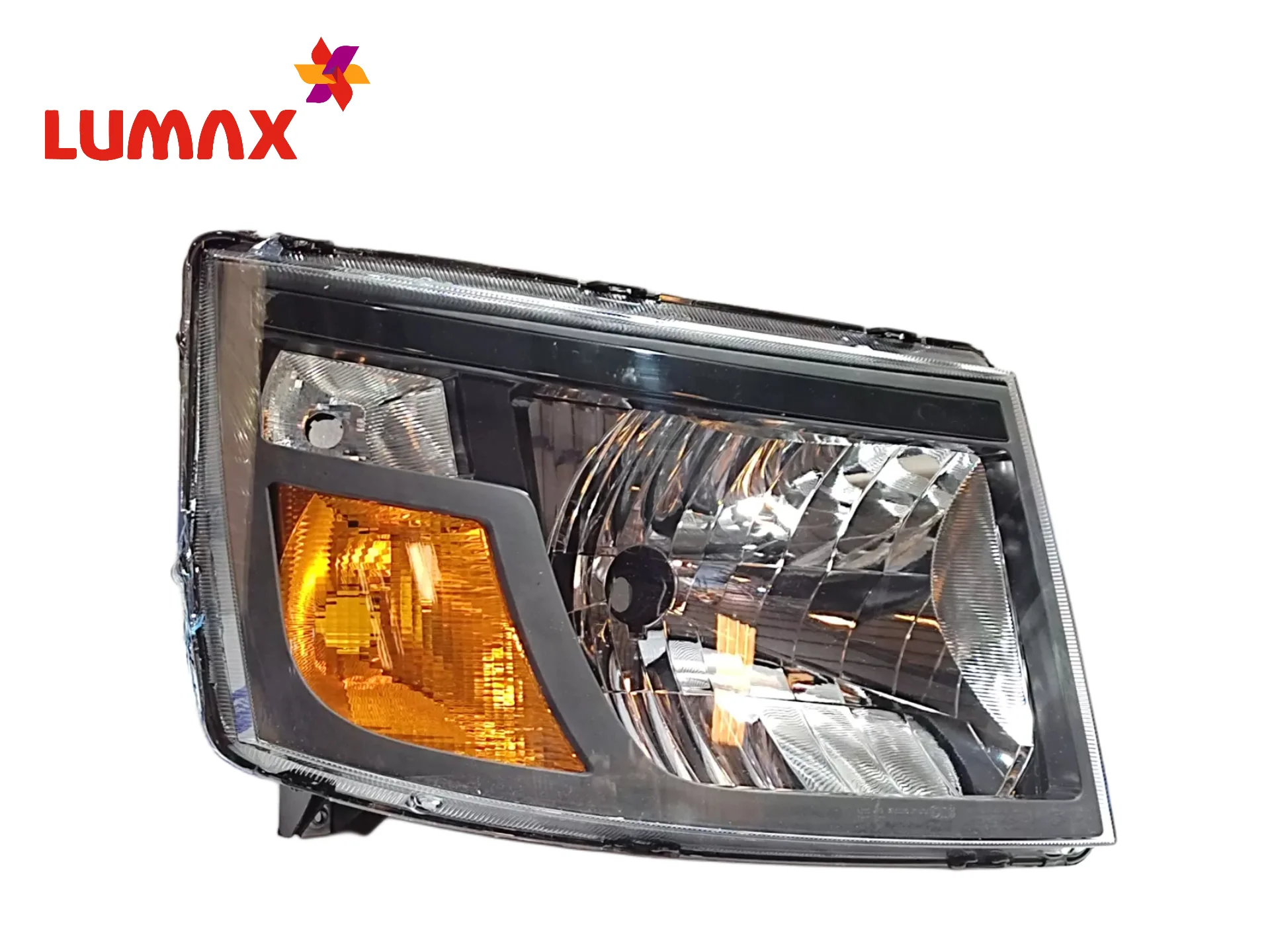 Lumax Headlight Assembly With Adjustable Motor For Mahindra Supro Chrome 2015-NOW