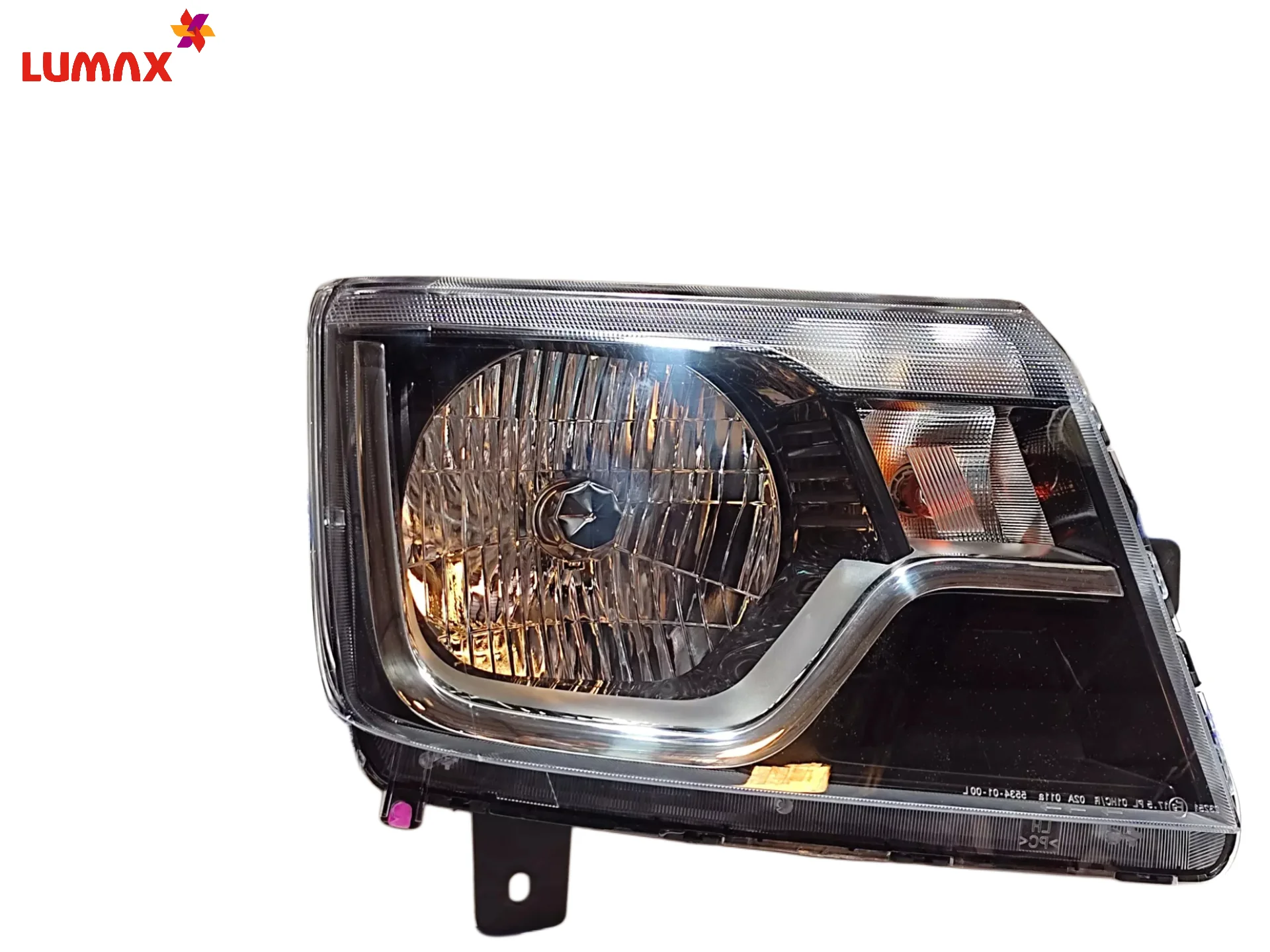 Lumax Headlight Assembly With Adjustable Motor For Mahindra Bolero 2019-2022