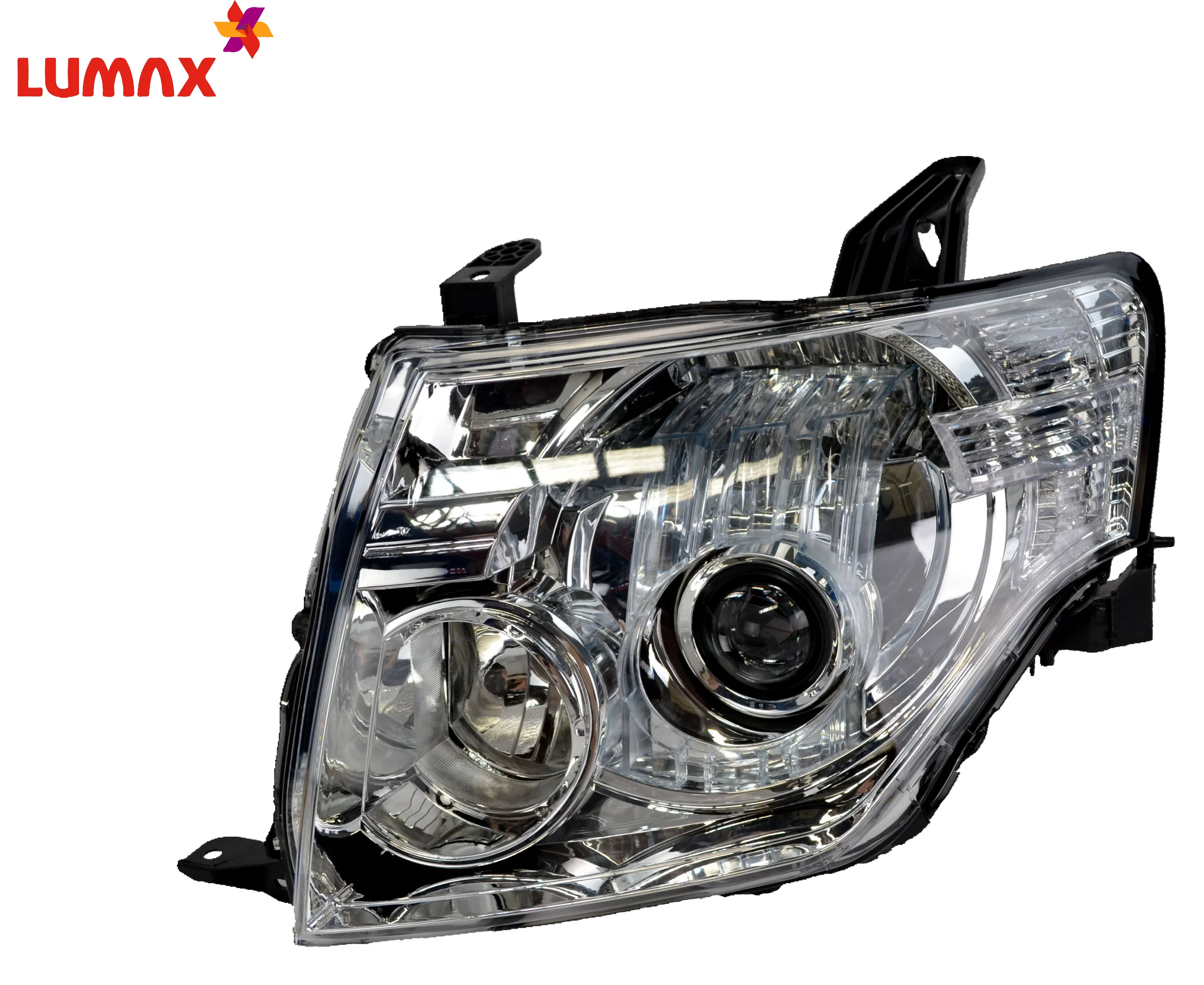 Lumax Headlight Assembly With Adjustable Motor For Mitsubishi Pajero 2012-2019 - Image 2