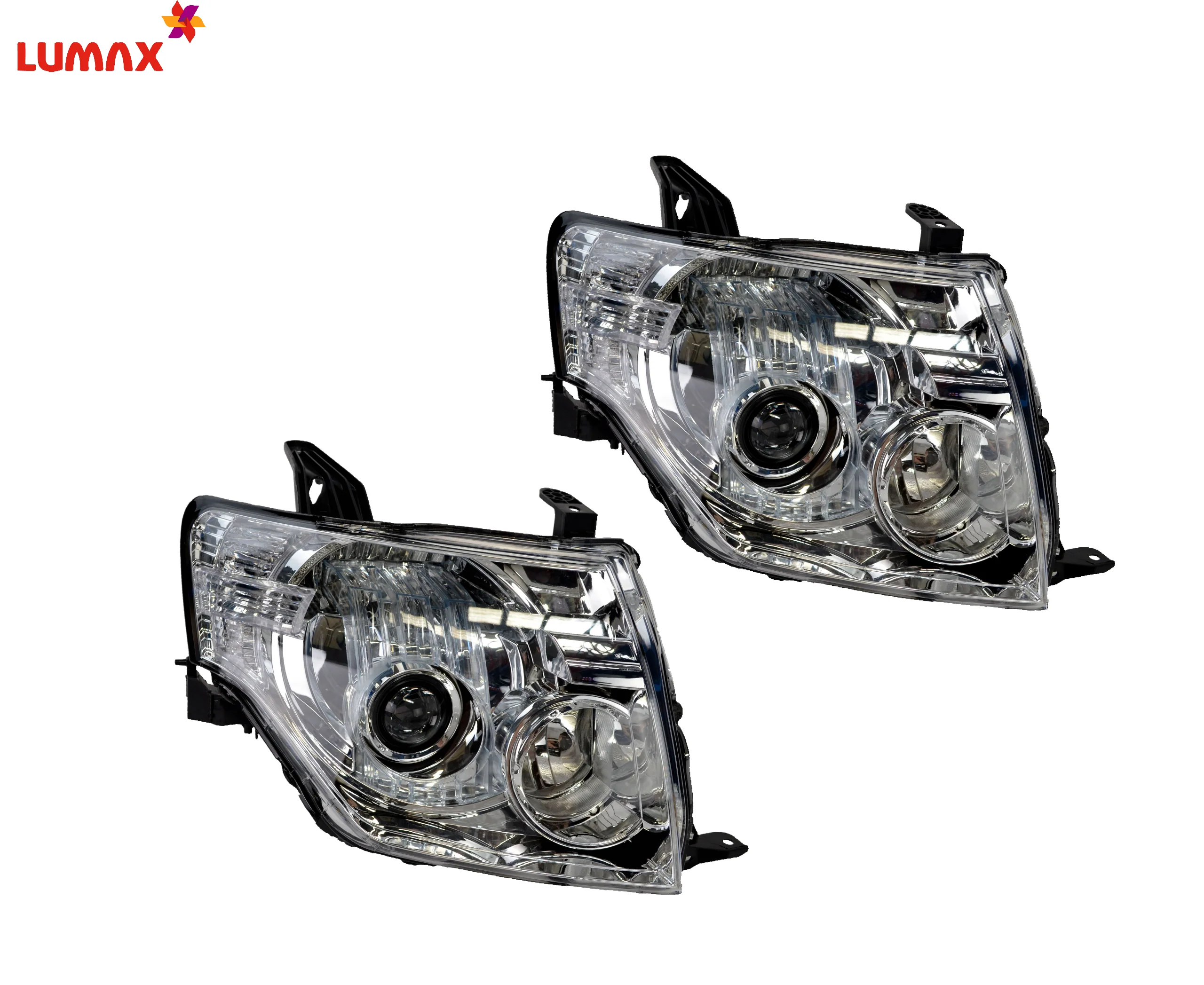 Lumax Headlight Assembly With Adjustable Motor For Mitsubishi Pajero 2012-2019 - Image 3
