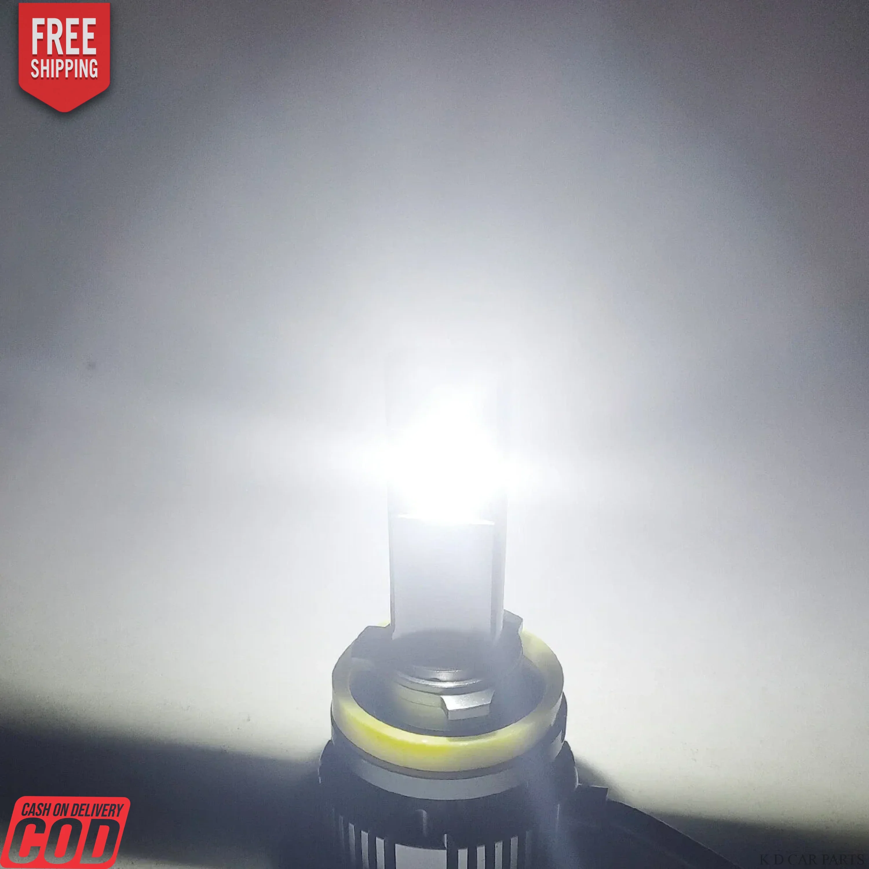 WHITE H11 LED HEADLIGHT BULB (HIGH QUALITY) PAIR - Image 3